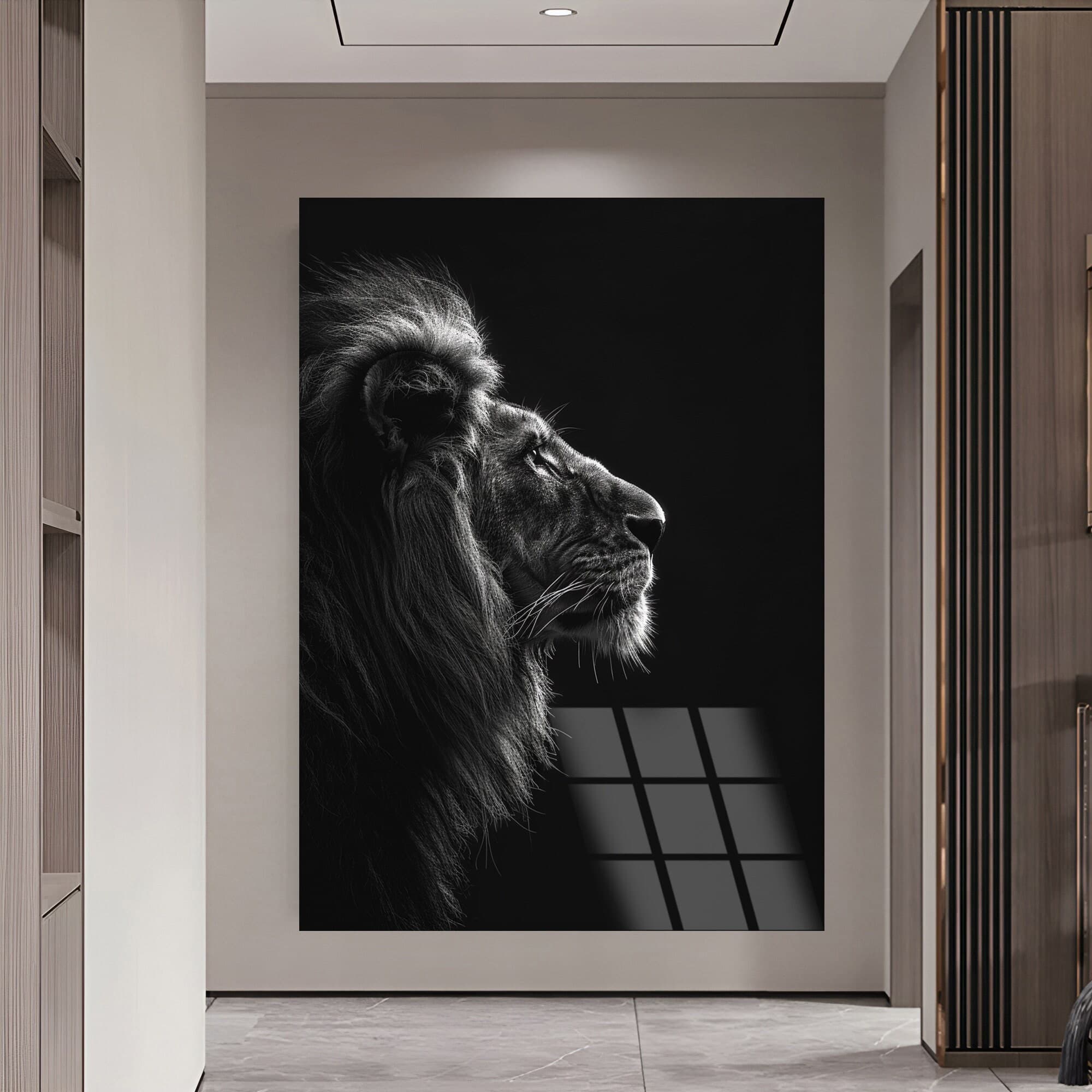 Temered Glass Wall Art, Lion Design Lion Wall Art İnterior Decor Wall Hangings Large Art Housewarming Gift Nursery Artwork Wild Design - image 4