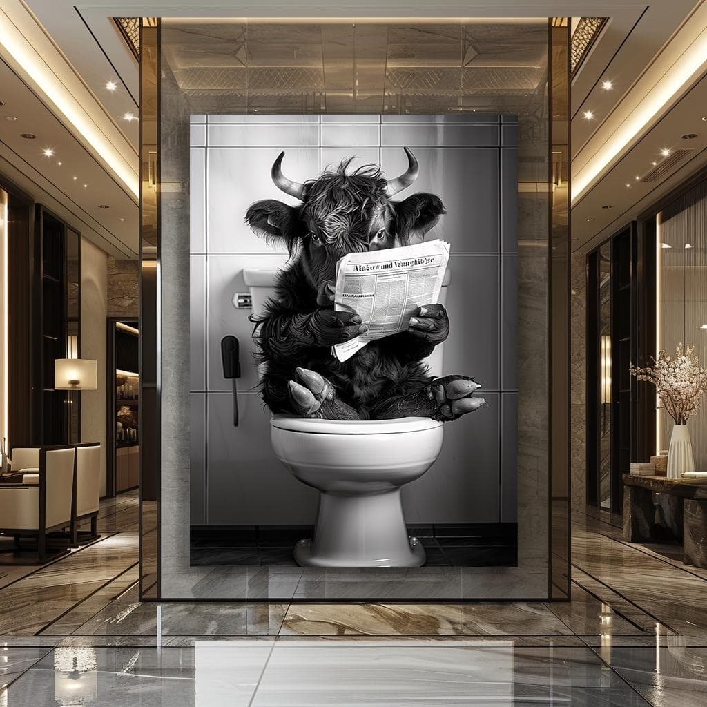 Bathroom Wall Art Animal Print Nursery Decor Funny Artwork Bar Decor Wall Hanging Extra Large Wall Art Canvas Frames Large Artwork Wall Art - image 5