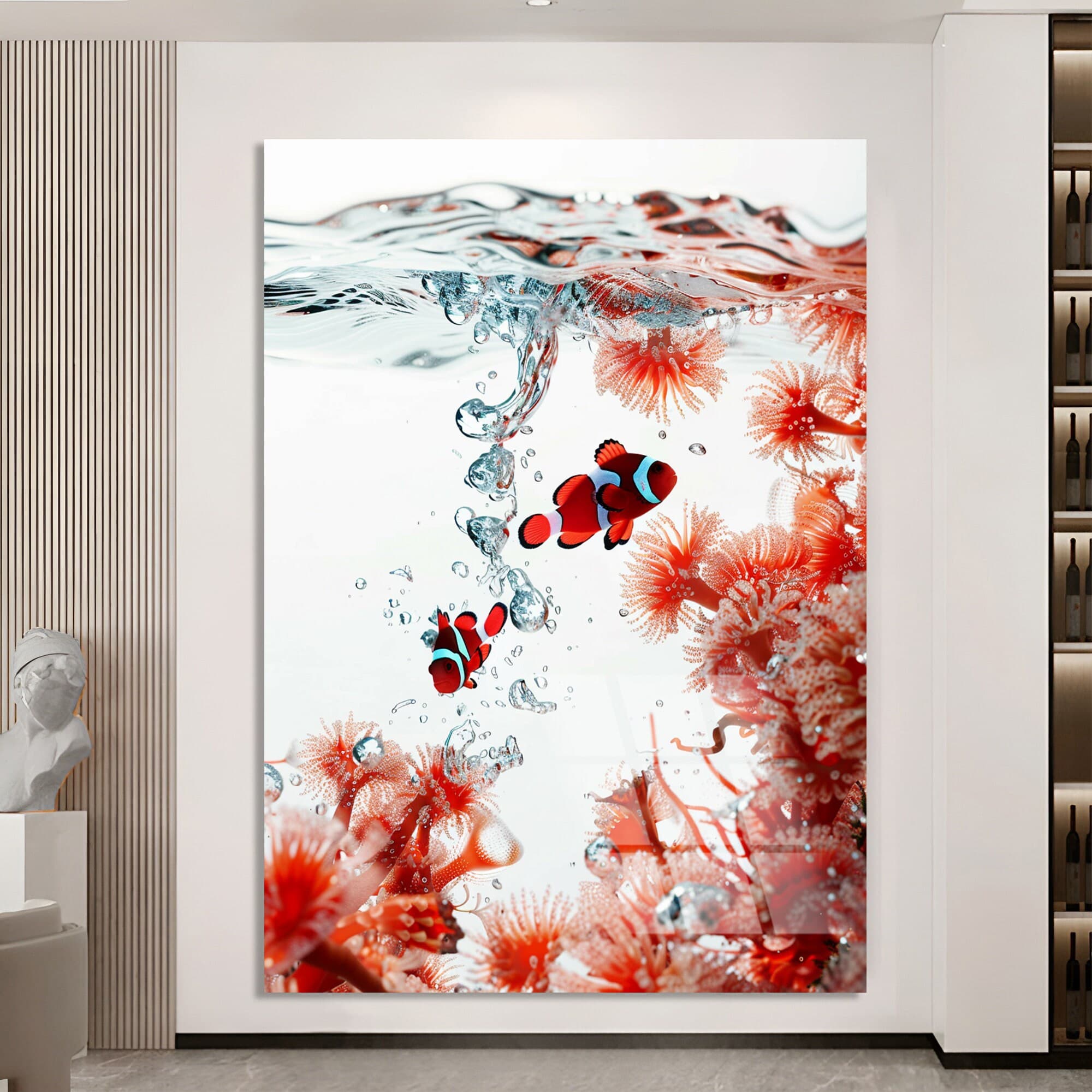 Clear aquarium decor Tempered Glass wall Art fish decor natural decor Ocean Wall Art Luxury wall art Wall hangings Large artwork Home decor - image 3