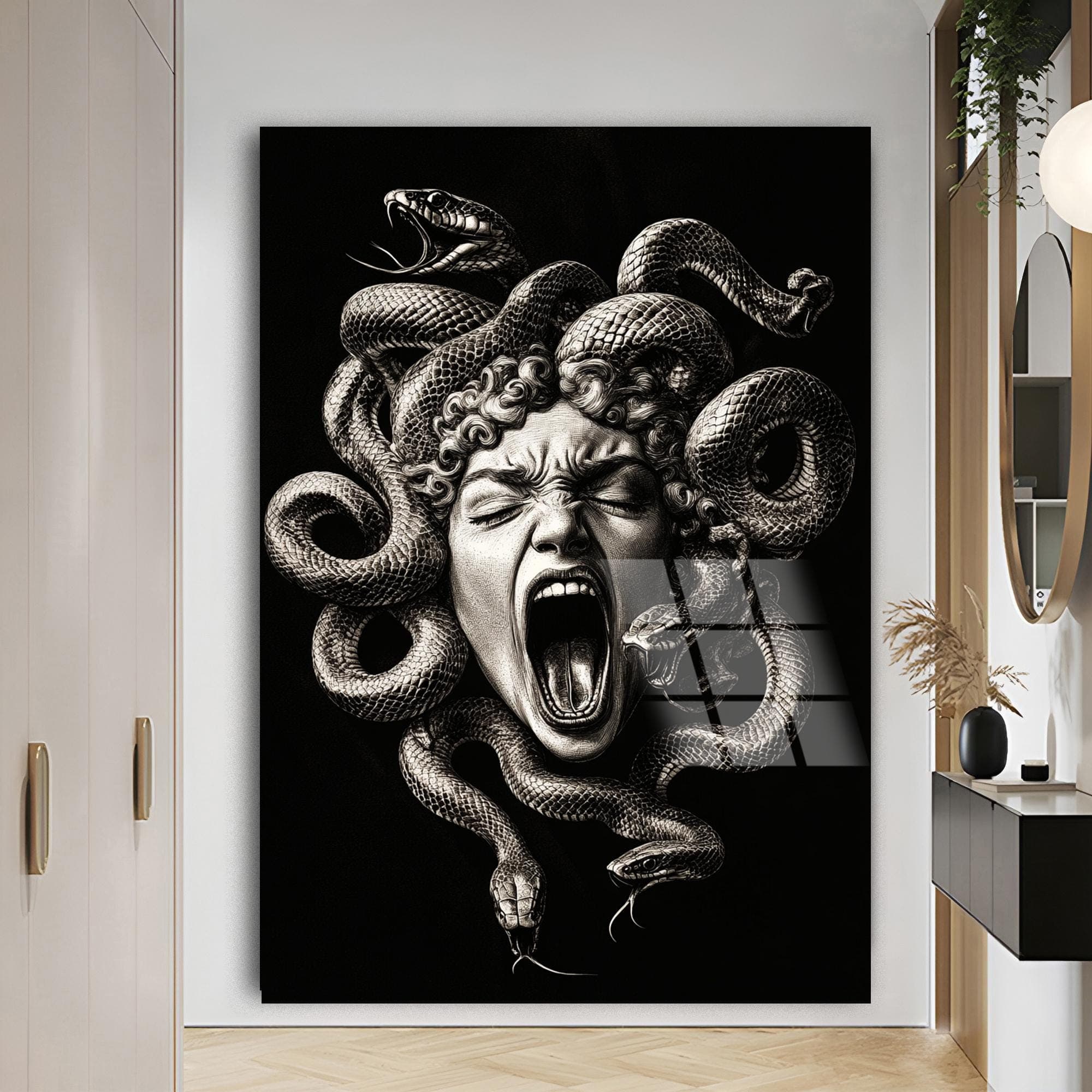 Medusa Wall Art Medusa Print Extra Large Wall Art Wall Hanging Custom Glass Print Greek Goddes Art Tempered Wall Art Interior Design - image 3