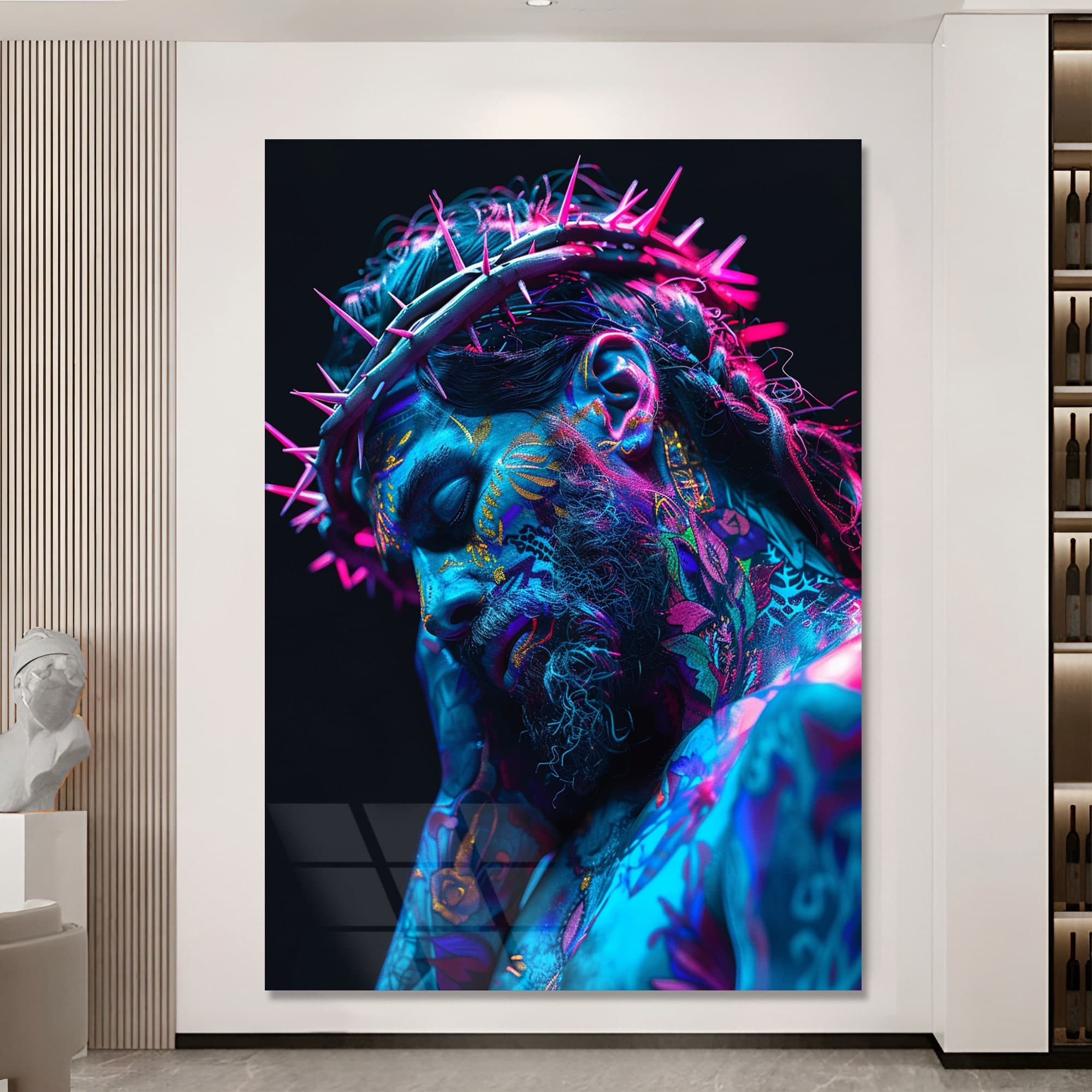 Jesus Wall Art Tempered Glass Wall Art christian decor church wall Art luxury wall art large wall decor wall hangings housewarming gifts - image 3