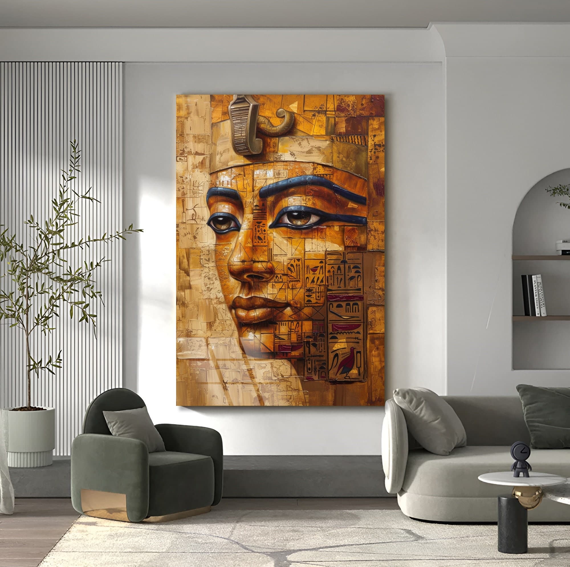 Egyptian Mythology Art Egyptian Gods Decor Ancient Egypt Tempered Glass Wall Art Fashion wall Art Wall Art Glass large artwork Wall Hangings - image 4