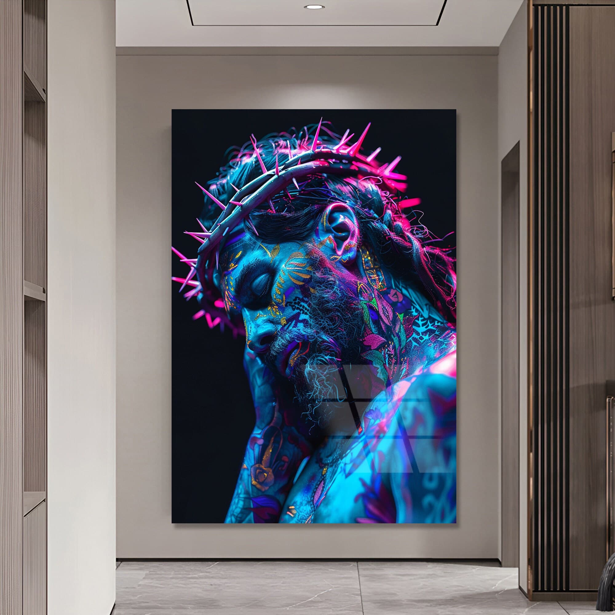 Jesus Wall Art Tempered Glass Wall Art christian decor church wall Art luxury wall art large wall decor wall hangings housewarming gifts - image 5