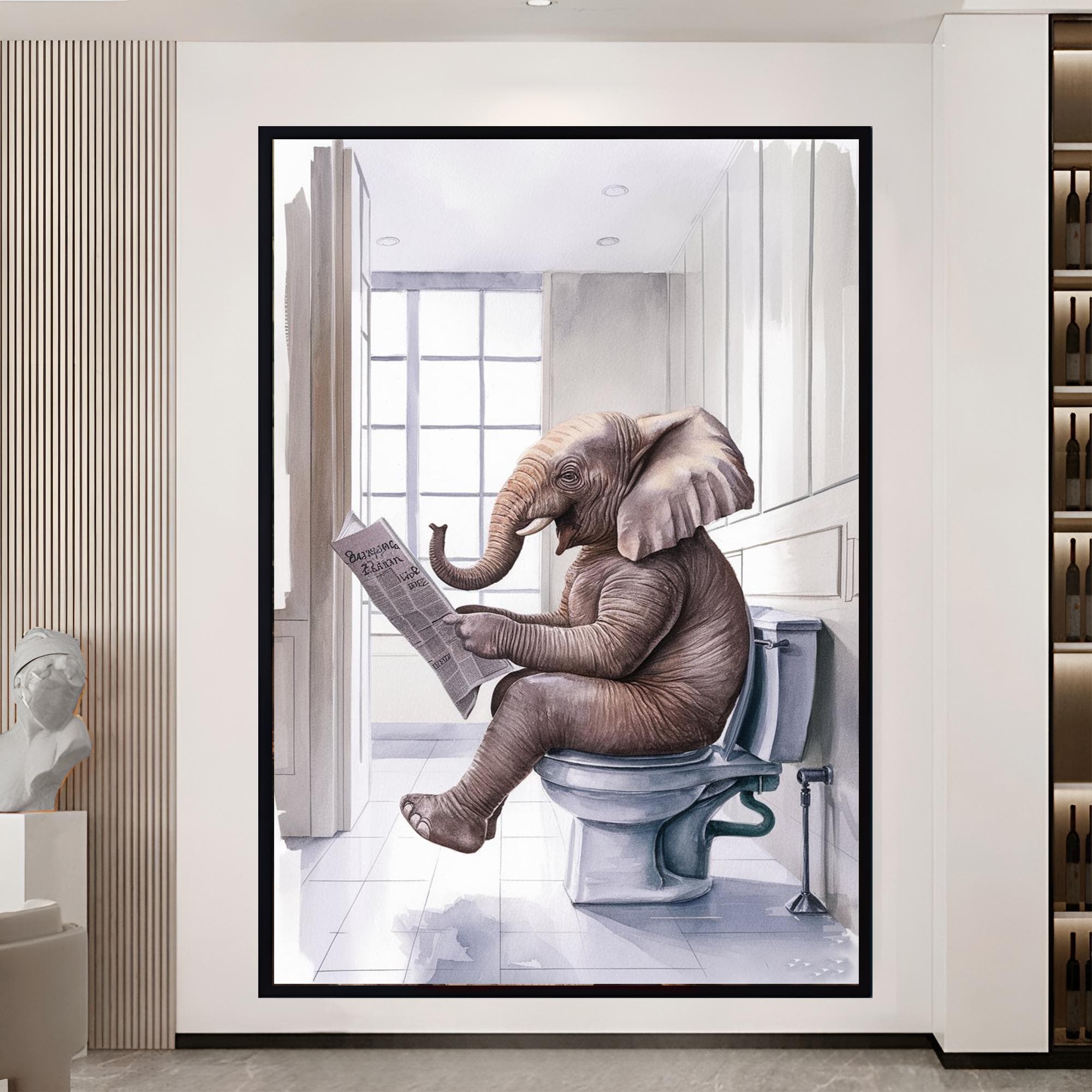 Elephant Decor Canvas Wall Art African Animal Decor Animal Art Elephant Unique Christmas Gift Interior Design Framed Wall Art Gift For Dad