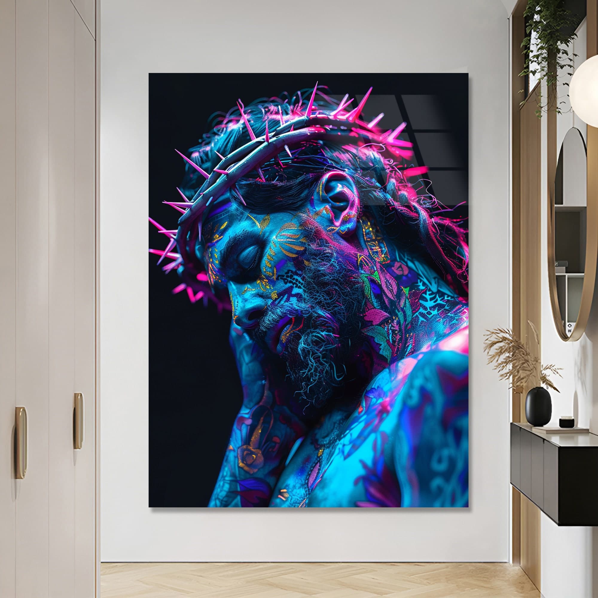 Jesus Wall Art Tempered Glass Wall Art christian decor church wall Art luxury wall art large wall decor wall hangings housewarming gifts
