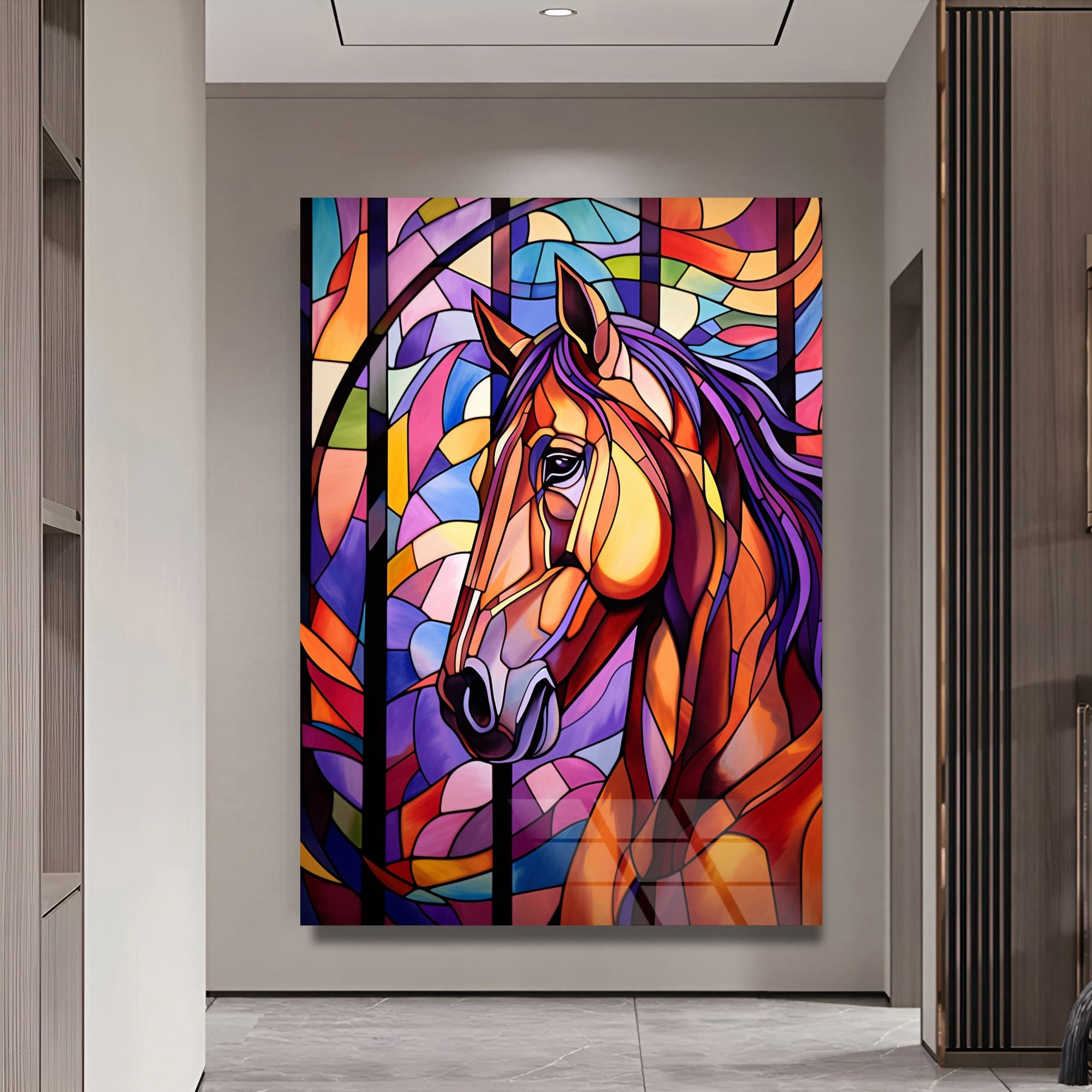 Horse Gift Glass Wall Art Dorm Decor Horse Print  Extra Large Artwork Christmas Gift Gift Idea Wall Hanging Horse Lover Gift Farmhouse Decor