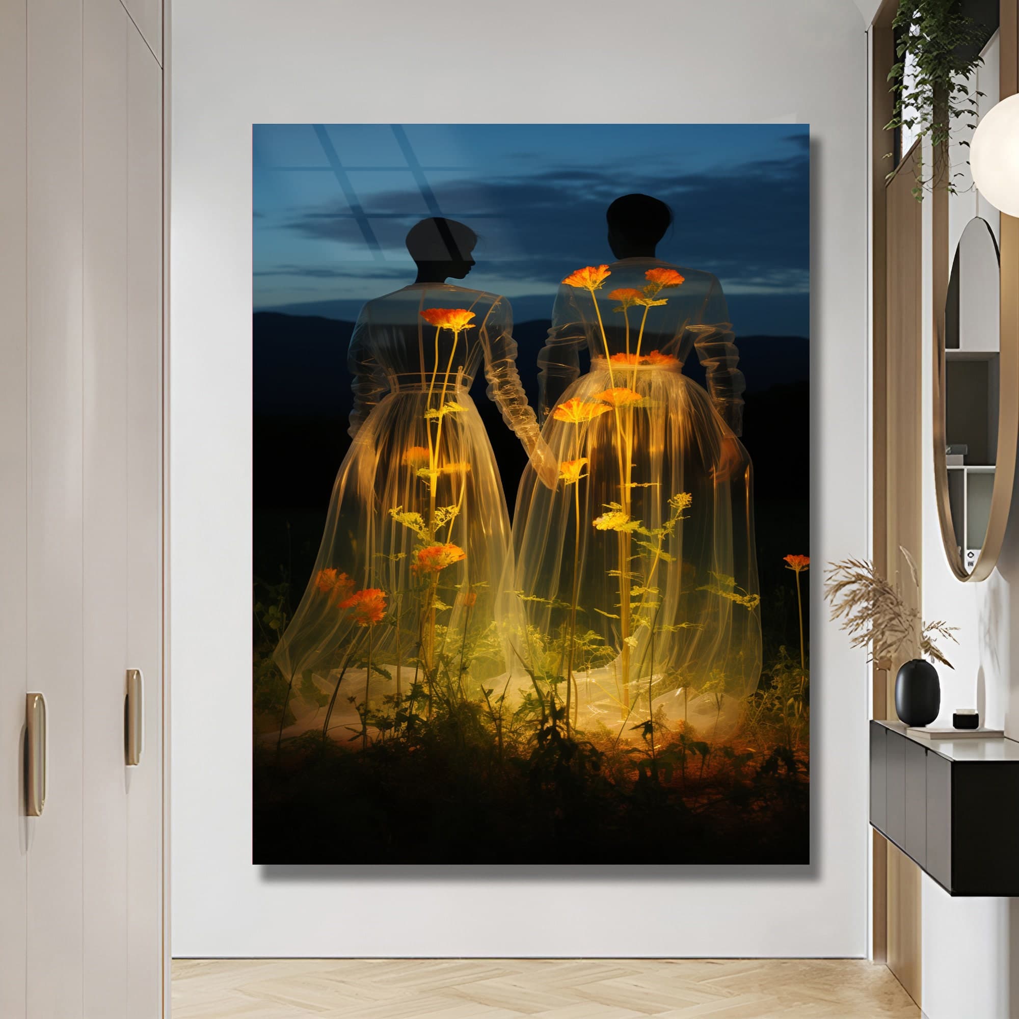 Love Wall Art, Love Glass Print, Art Glass, Wedding Gift, Valentine's Day gift, Wedding Day Gift, Abstract WallDecor, Bedroom Wall art, Gift - image 3