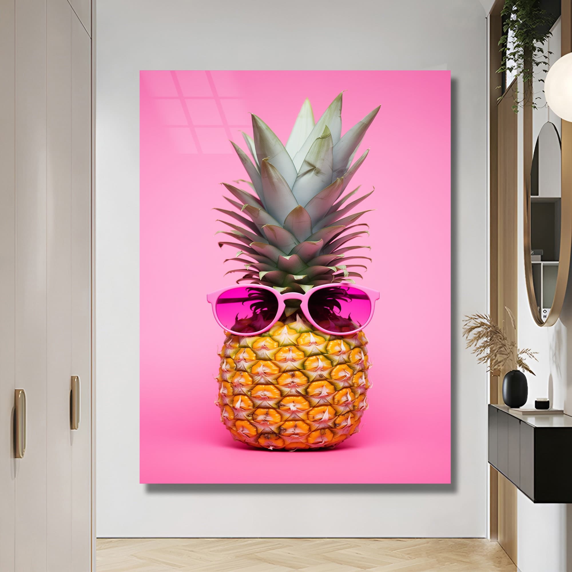 Pineapple Wall Art, Fashion Wall Art, Fruit Glass Art, Kitchen Wall Art, Cool Wall Art, Tropical Island Wall Decor, glass Art, Wall Hanging - image 4