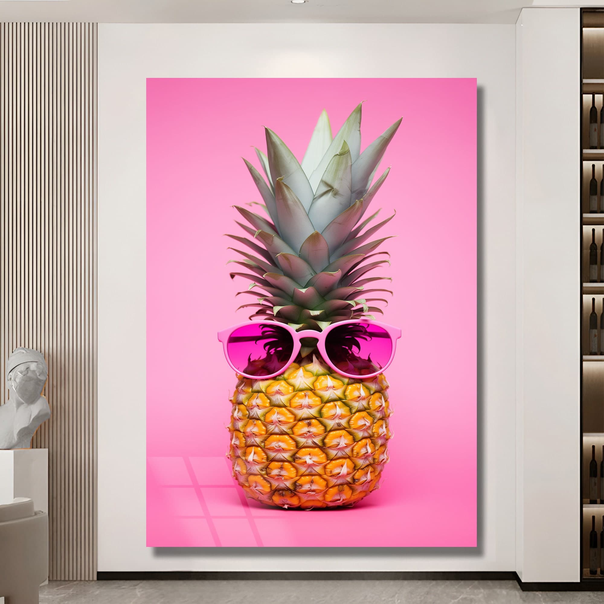 Pineapple Wall Art, Fashion Wall Art, Fruit Glass Art, Kitchen Wall Art, Cool Wall Art, Tropical Island Wall Decor, glass Art, Wall Hanging - image 3