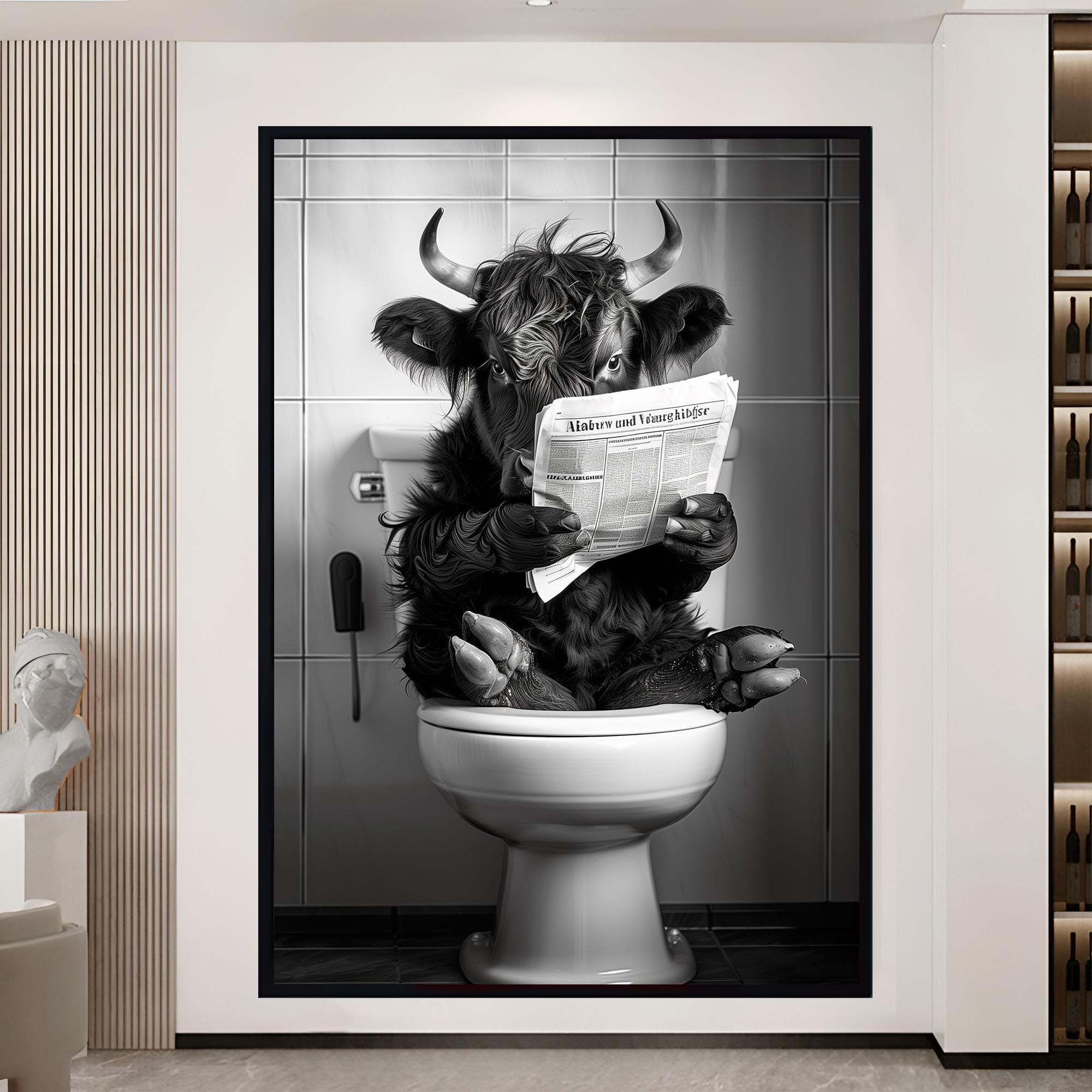 Bathroom Wall Art Animal Print Nursery Decor Funny Artwork Bar Decor Wall Hanging Extra Large Wall Art Canvas Frames Large Artwork Wall Art - image 3