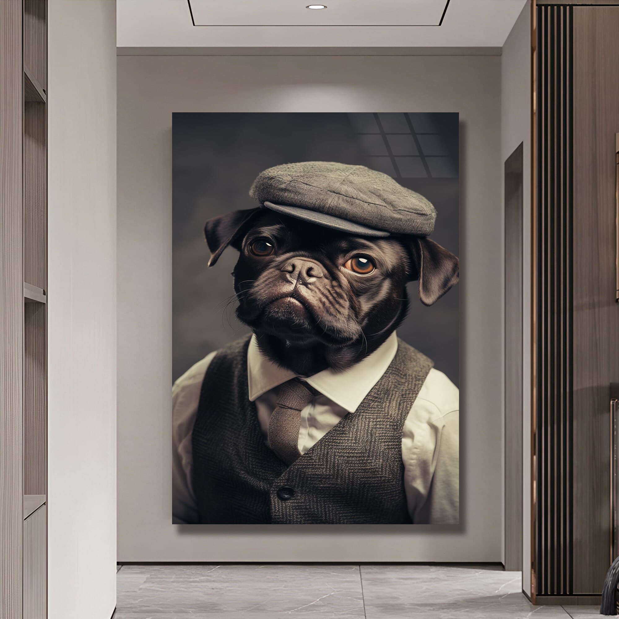 Funny Bulldog Wall Art, Bulldog Glass Print, Dog Wall Art, Nursery Wall Art, Office Wall Art Funny Wall Decor Gift For Friend, Wall Art Gift - image 5