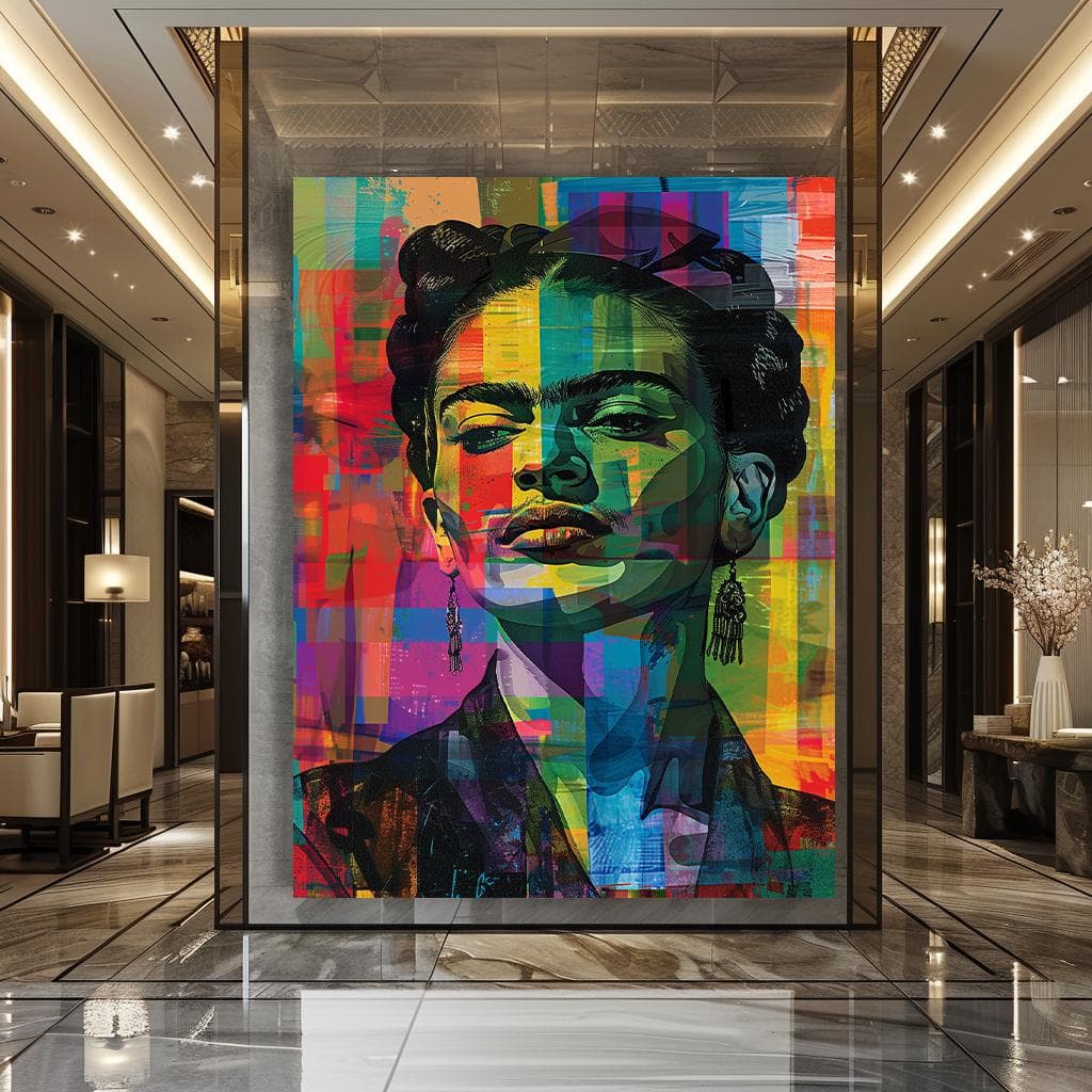 Frida Kahlo Pop Art Canvas,  Modern Mexican Artist Portrait, Artistic Home Decor, Feminist Icon Artwork, Unique Frida Kahlo Art Gift for Mom - image 5