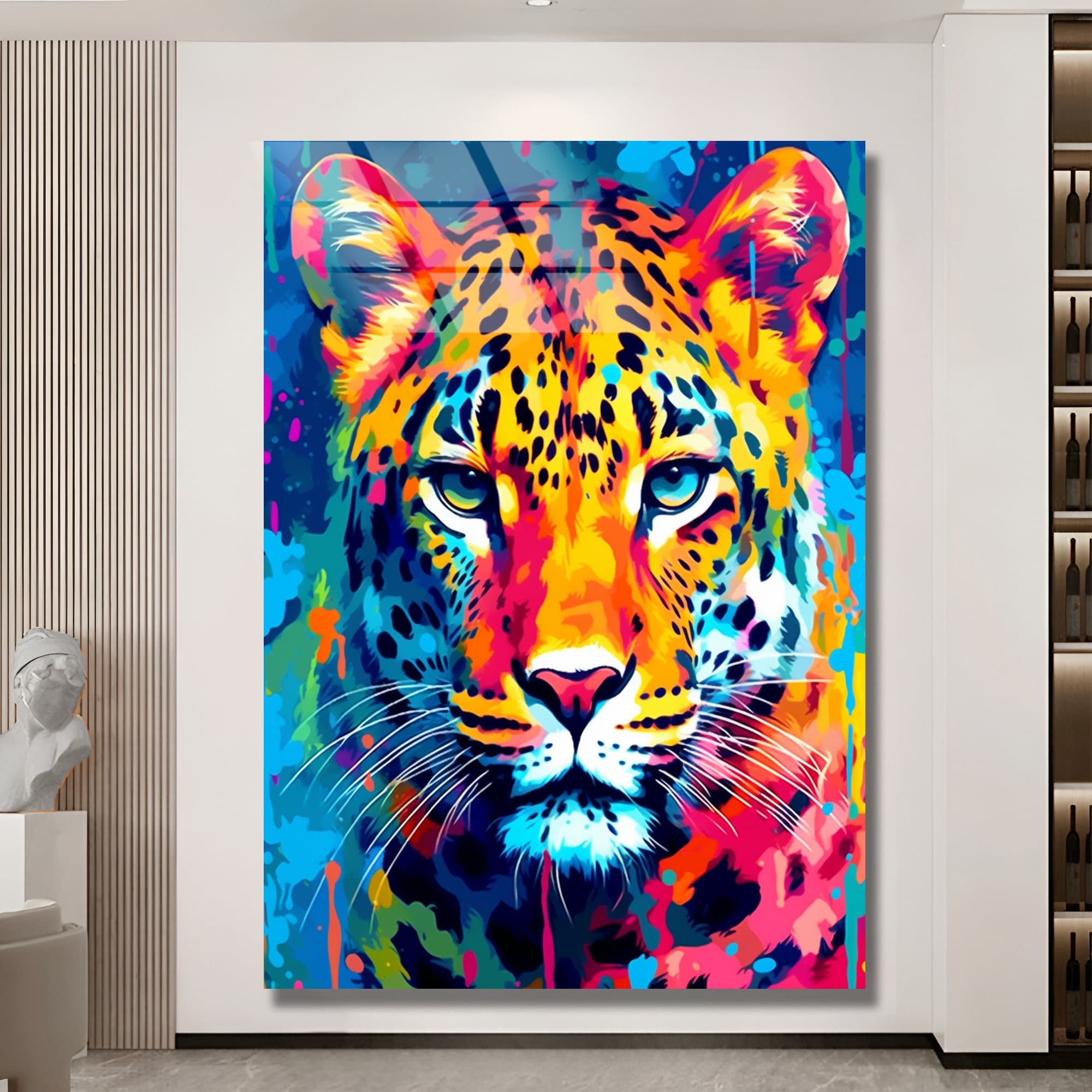 Jaguar Wall Art, Jaguar Glass Art, Animals Glass Art, Garden Glass Art, Wall Art For livingroom, Extra Large Wall Art, art For Room Art Gift - image 4