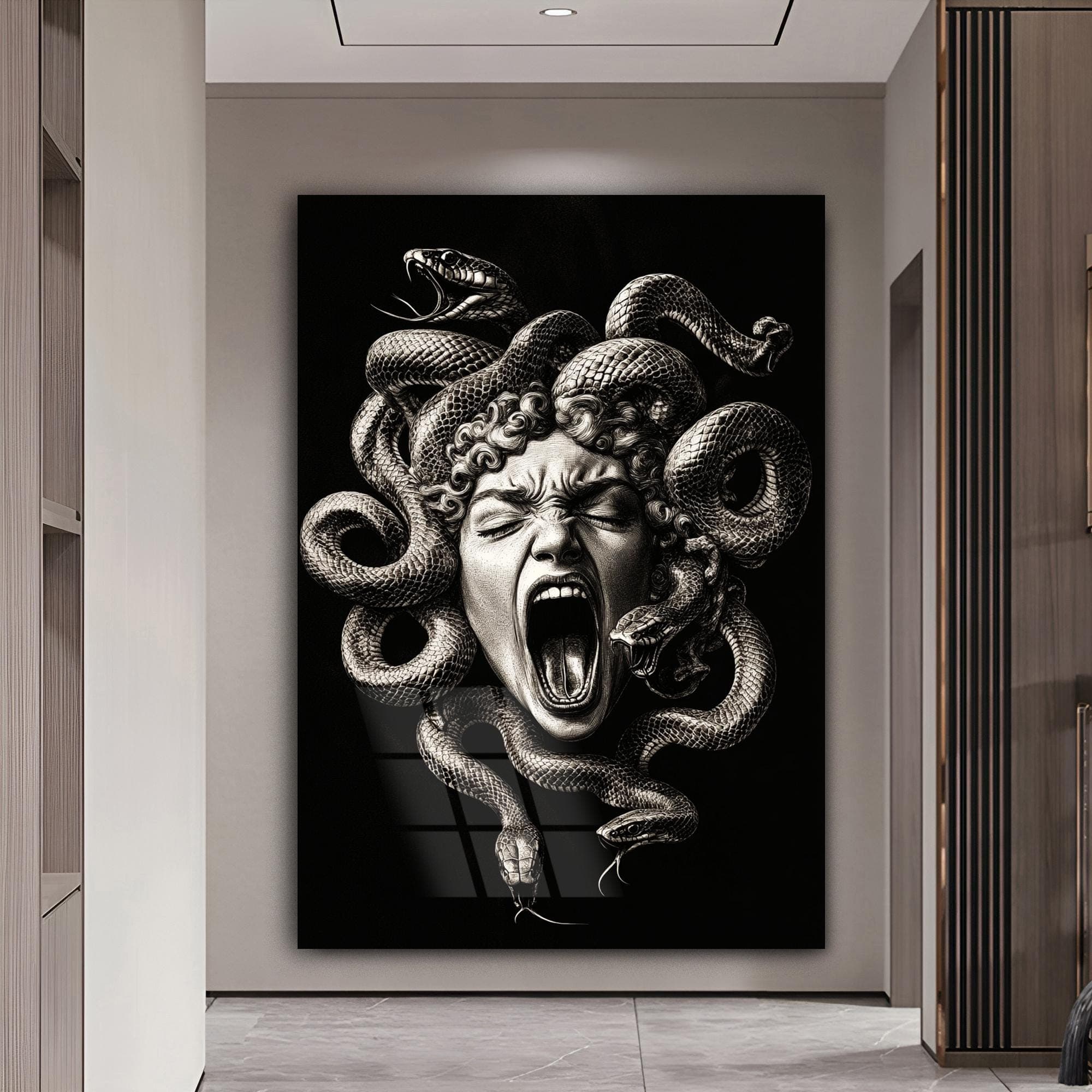 Medusa Wall Art Medusa Print Extra Large Wall Art Wall Hanging Custom Glass Print Greek Goddes Art Tempered Wall Art Interior Design - image 4