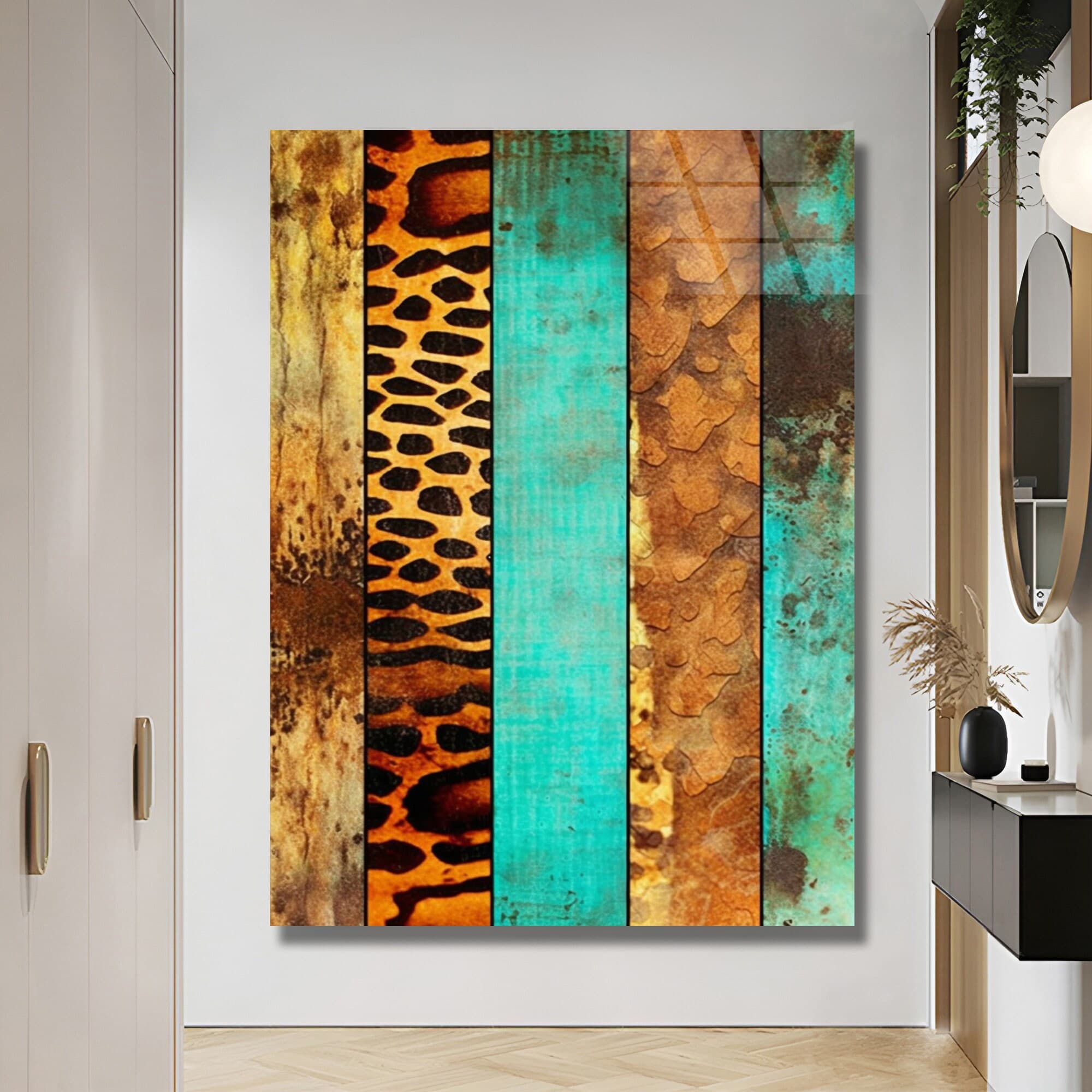 tempered glass wall art Abstract Pattern Art Abstract decor luxury wall art modern wall art housewarming gift gold framed art wall art gifts - image 3