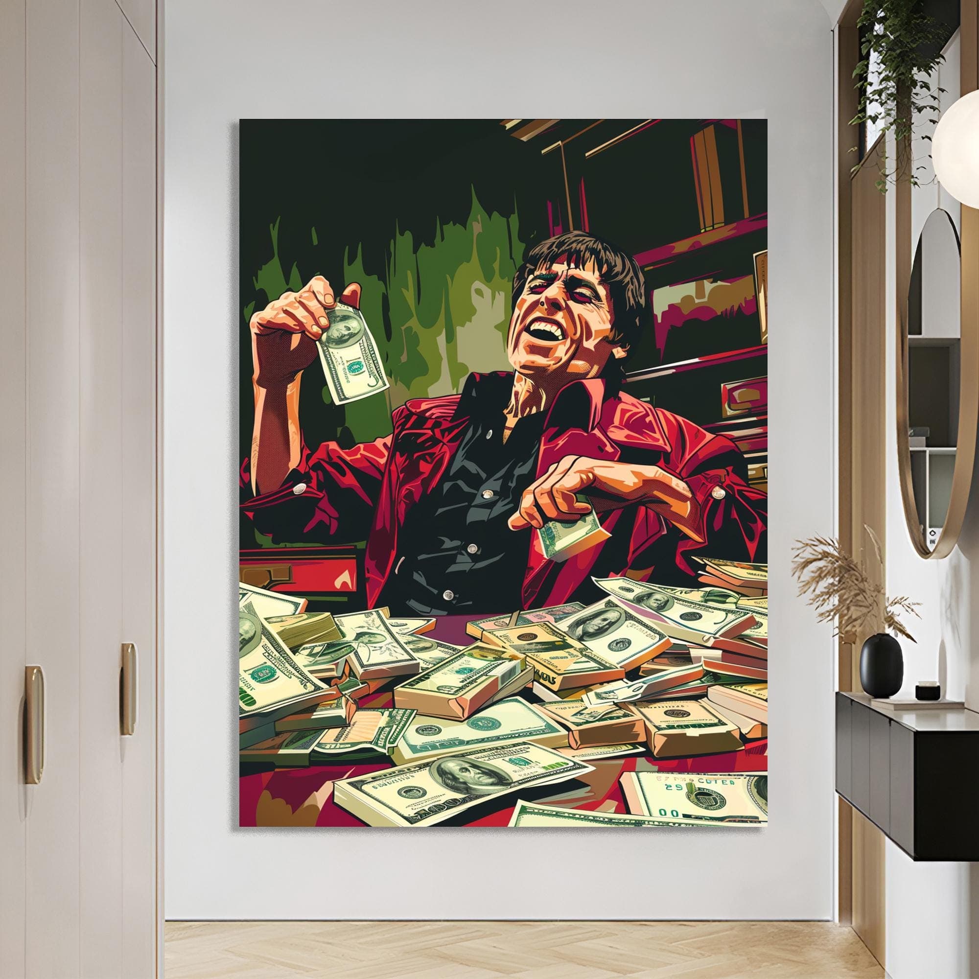 Scarface Canvas, Tony Montana Wall Art, Al Pacino Wall Art  Large Wall Art, Vintage Scarface Canvas, Black Framed Canvas Dad Gift ideas - image 3
