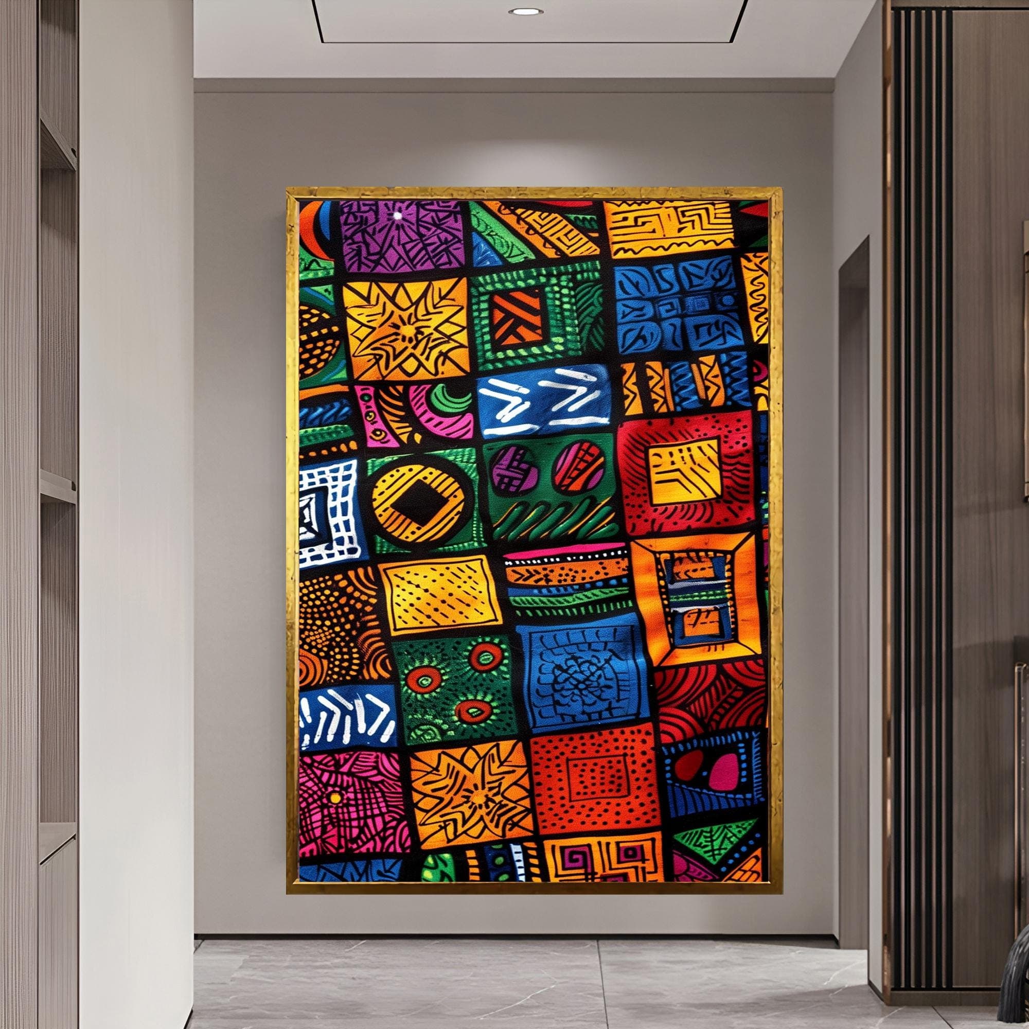 African American Art Canvas Wall Decor African Pattern Abstract Wall Decor African Culture Modern African Art African Style Wall Hanging