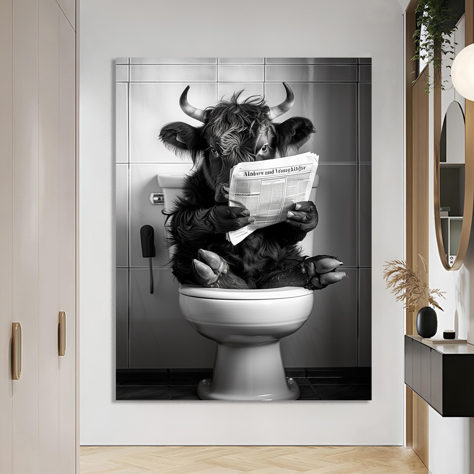 Bathroom Wall Art Animal Print Nursery Decor Funny Artwork Bar Decor Wall Hanging Extra Large Wall Art Canvas Frames Large Artwork Wall Art - image 4