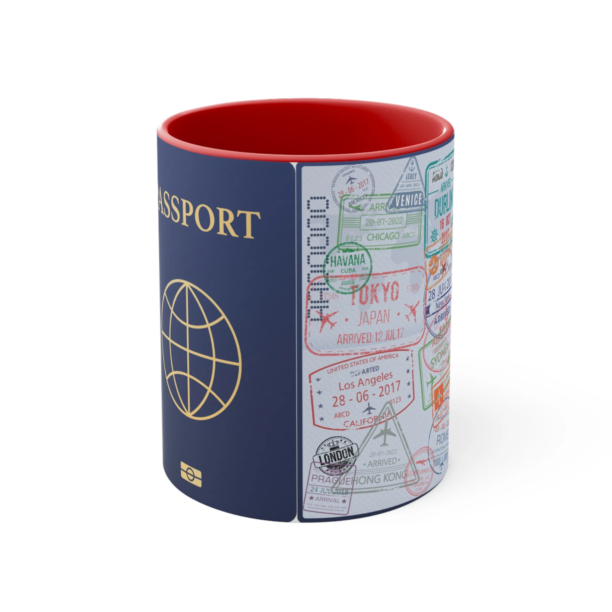 US Passport | Legitimate in the USA | Celebrate with a permanent reminder of becoming a US Citizen | Accent Coffee Mug, 11oz