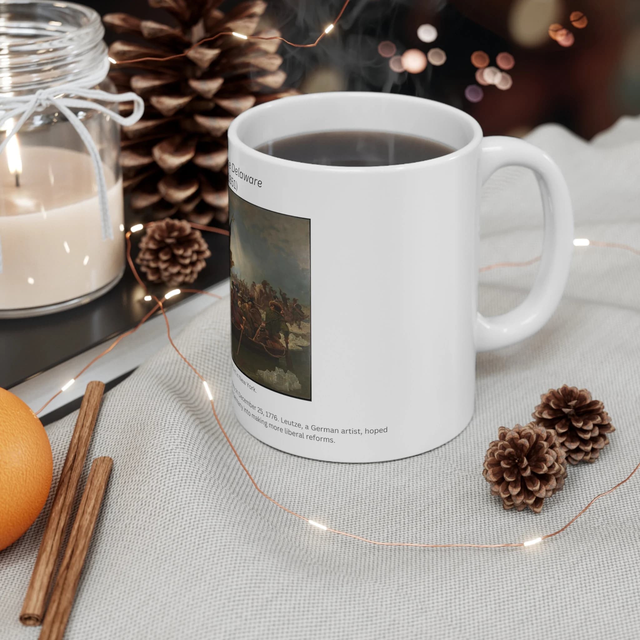 Washington Crossing the Delaware, by Emanuel Leutze | Celebrate American Art | Ceramic Mug 11oz - image 3