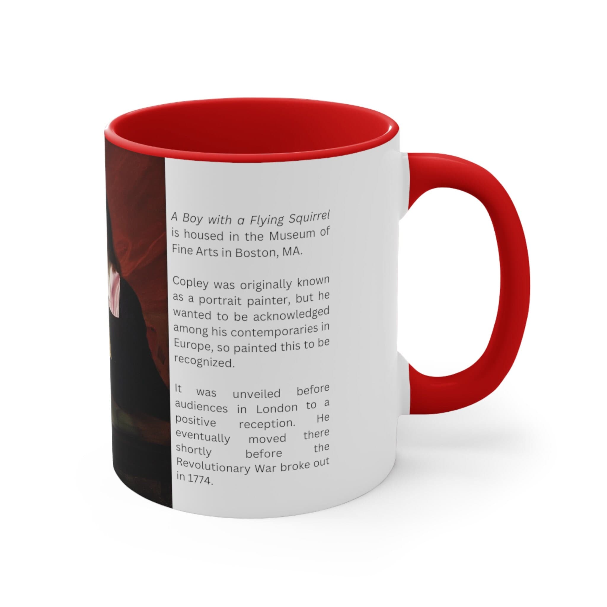 Boy with a Flying Squirrel, by John Singleton Copley | Celebrate American Art | Accent Coffee Mug, 11oz - image 4