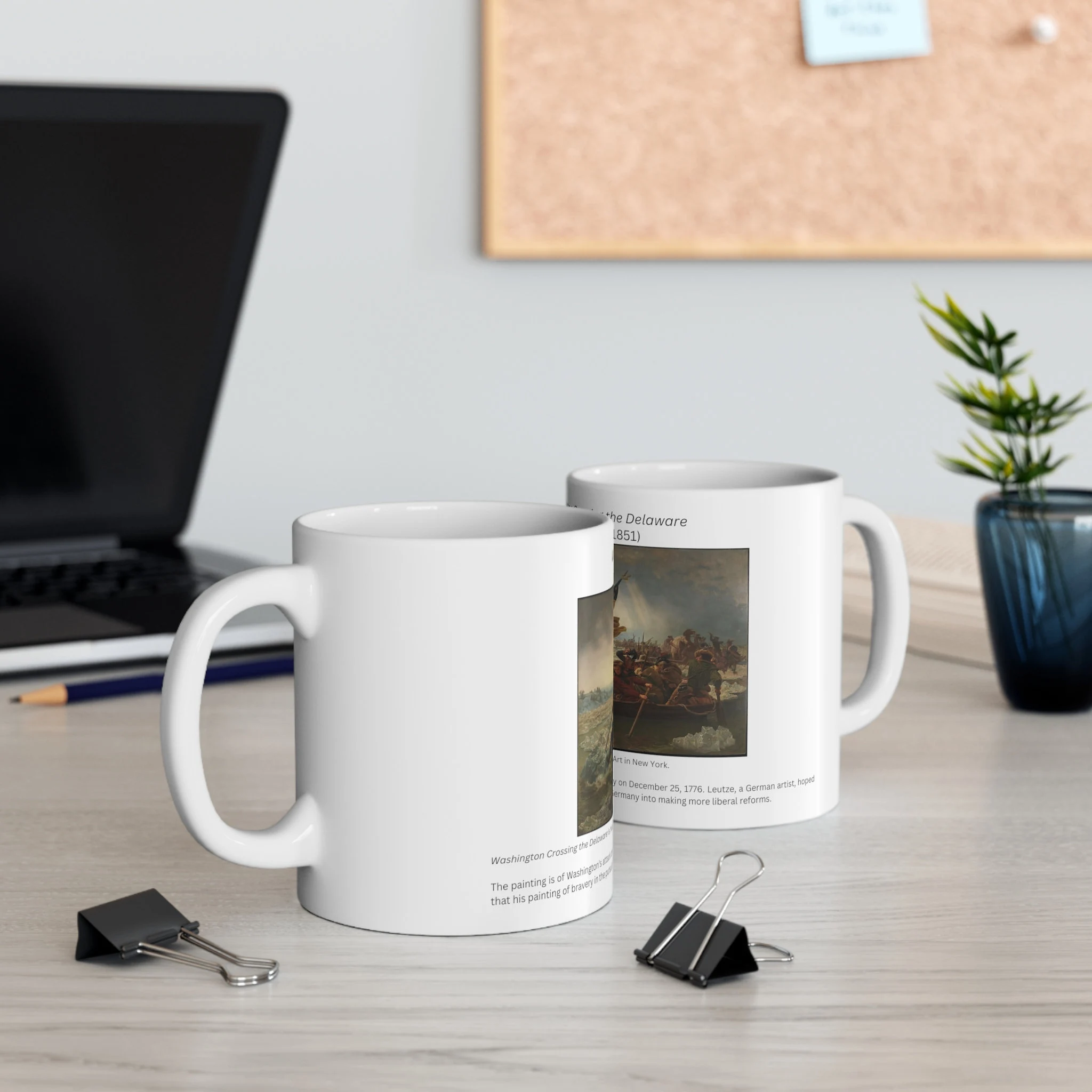 Washington Crossing the Delaware, by Emanuel Leutze | Celebrate American Art | Ceramic Mug 11oz - image 4