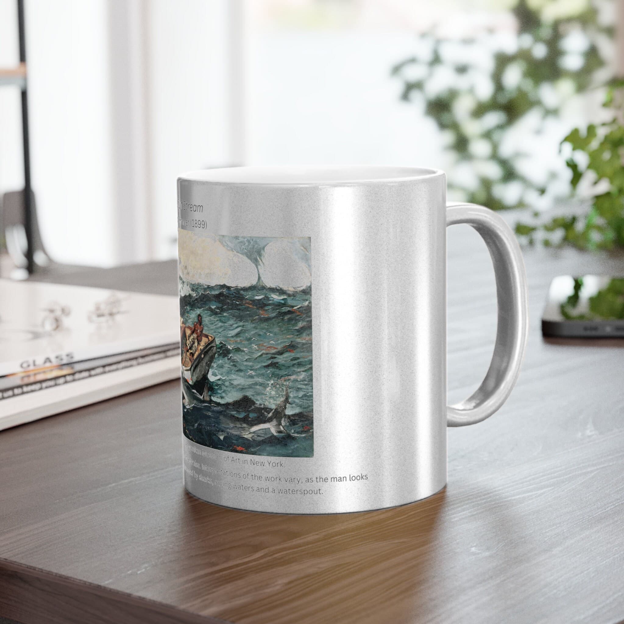 The Gulf Stream, by Winslow Homer | Celebrate American Art | Metallic Mug (Silver\Gold) - image 5