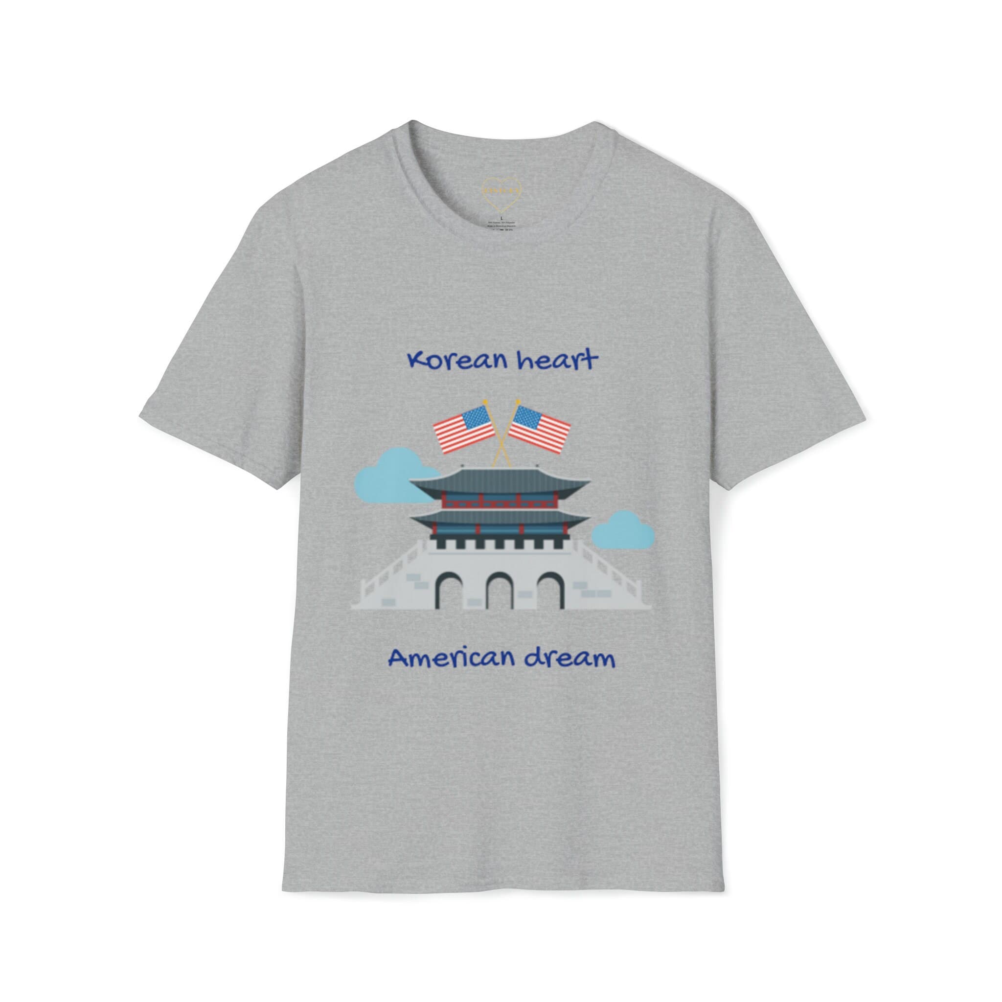 Celebrate Your Journey with our Korean Heart American Dream T-Shirt - Perfect for Immigrants in the US!
