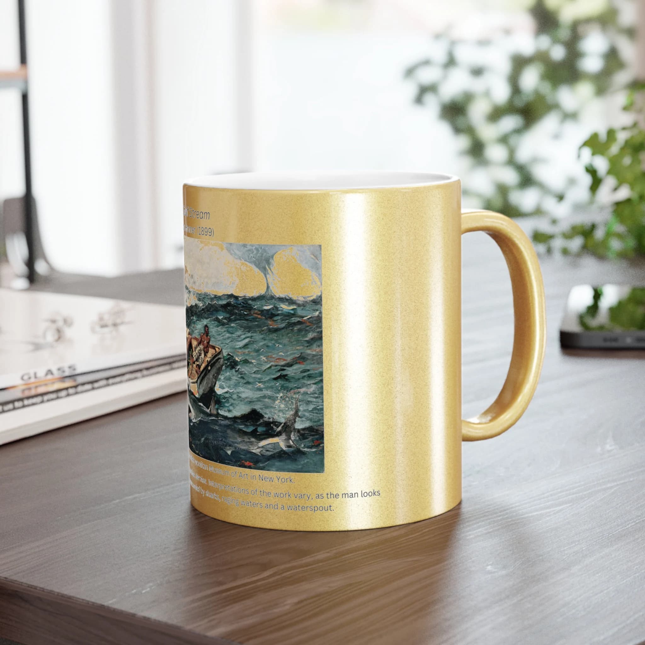 The Gulf Stream, by Winslow Homer | Celebrate American Art | Metallic Mug (Silver\Gold)