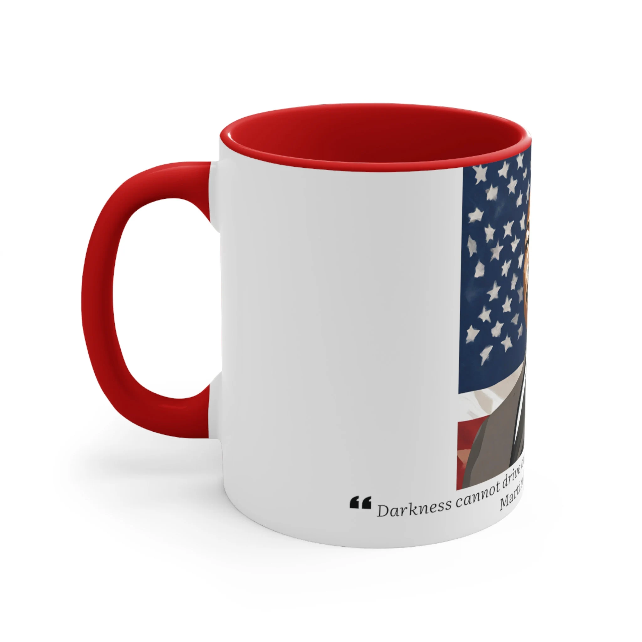 Famous American Quotes | Martin Luther King Jr | Darkness cannot drive out darkness. Only light can do that | Accent Coffee Mug, 11oz - image 3