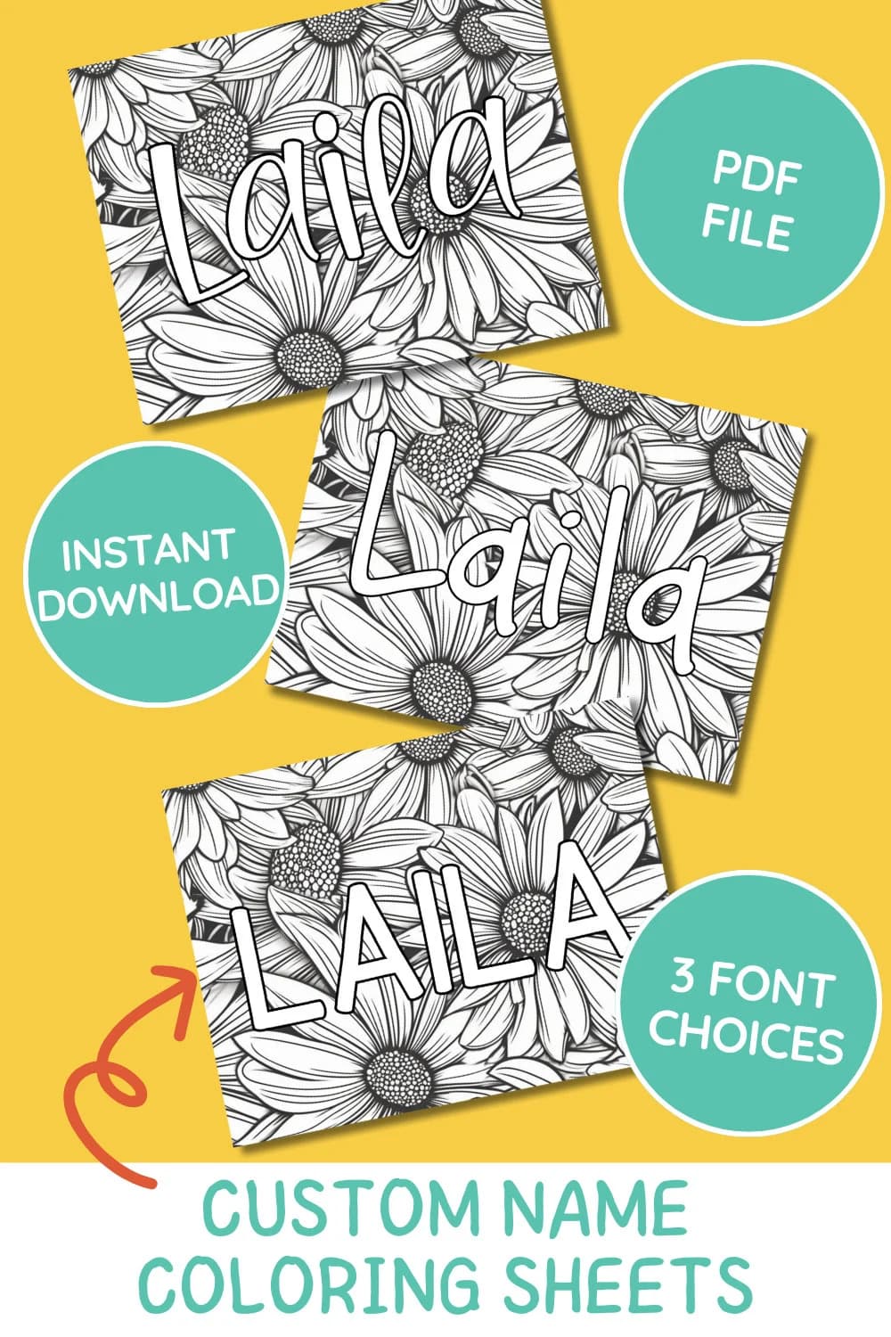 Custom Name Coloring Page for Teen Anxiety Worksheet Stress Relief Therapy Tool for Emotional Support Coloring Activity Mental Health - image 5