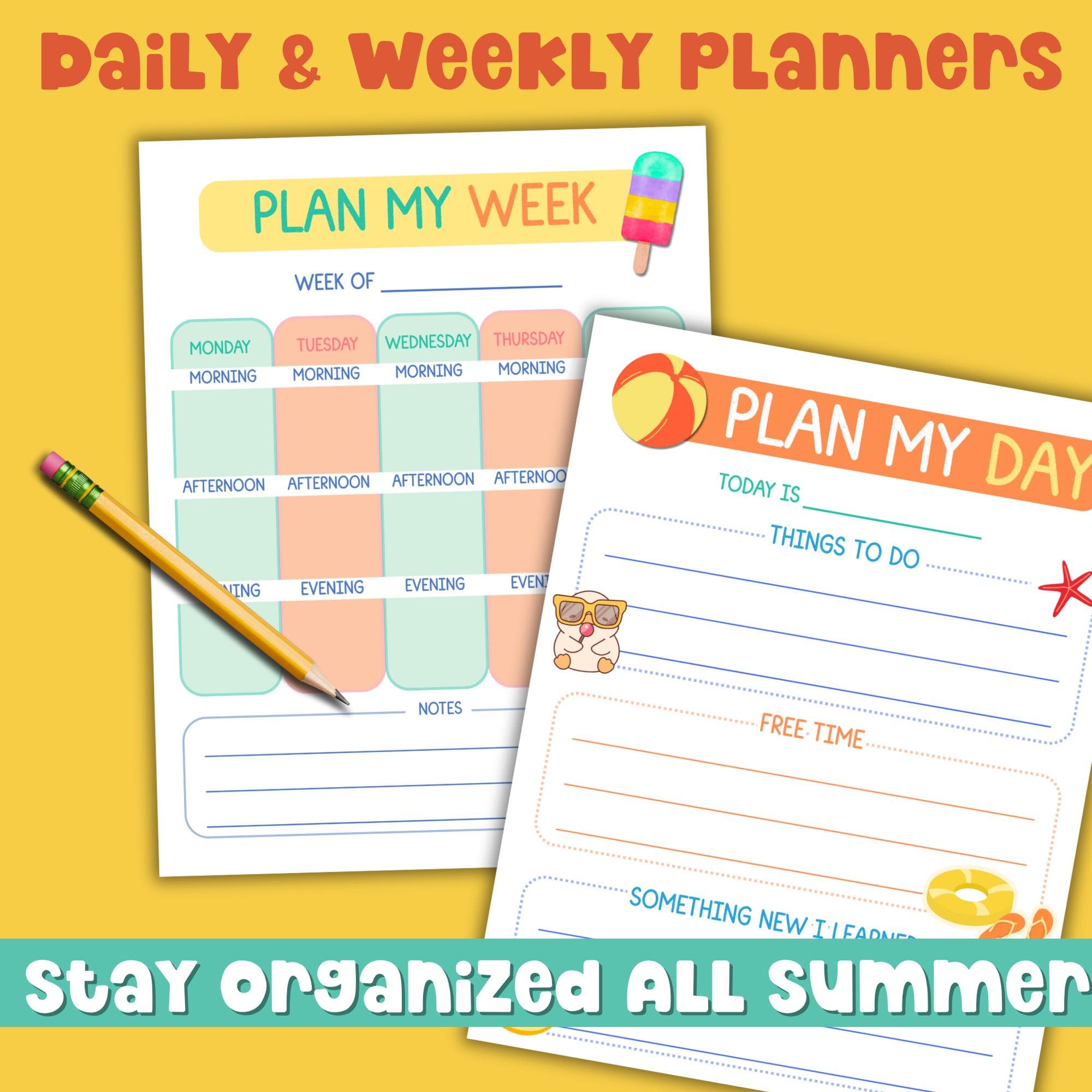 Summer Schedule Calendar Kids Summer Routine