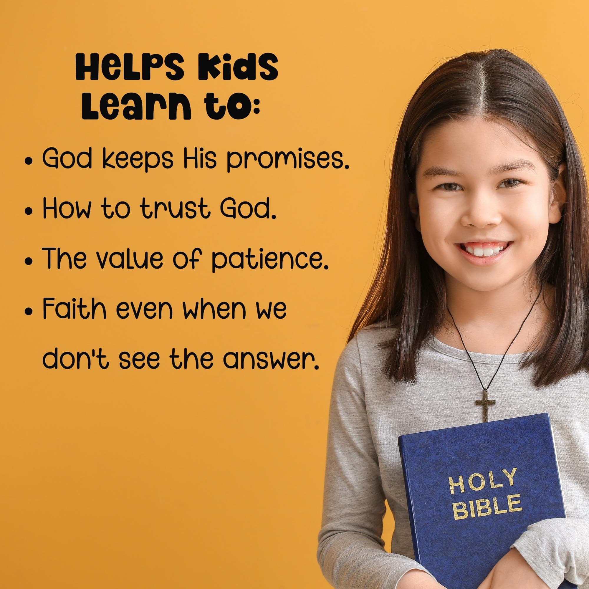 Old Testament Gods Promise Bible lesson for kids teaching faith, trust, patience and that God keeps His promises, Christian printable for Sunday school and homeschool Bible study.