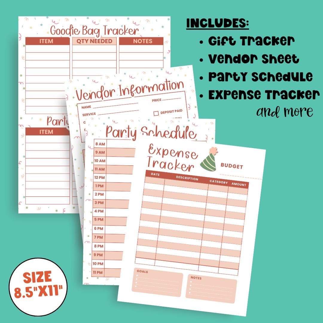 To Do Checklist Birthday Organizer