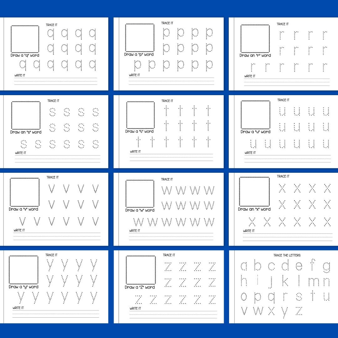lowercase letter tracing