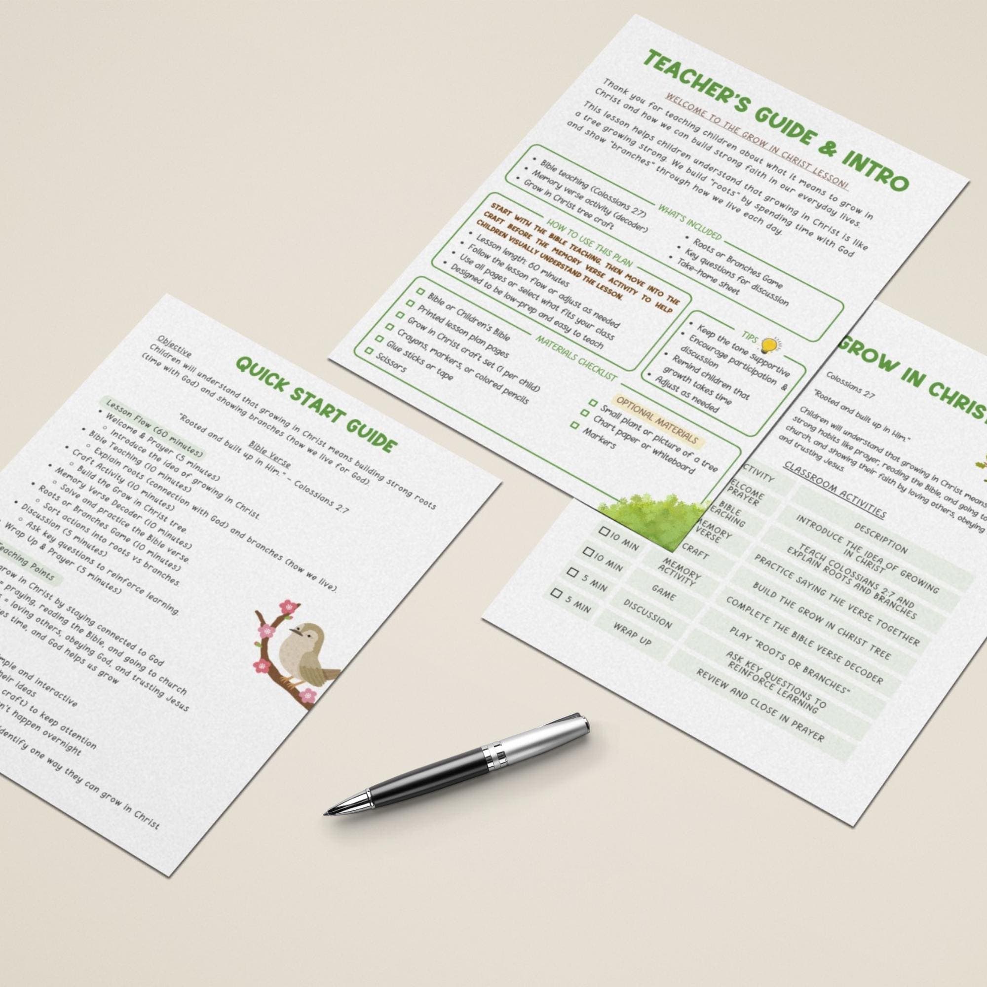 Printable Bible lesson pages for kids including teaching guide memory verse activity and craft homeschool Sunday school resource low prep.