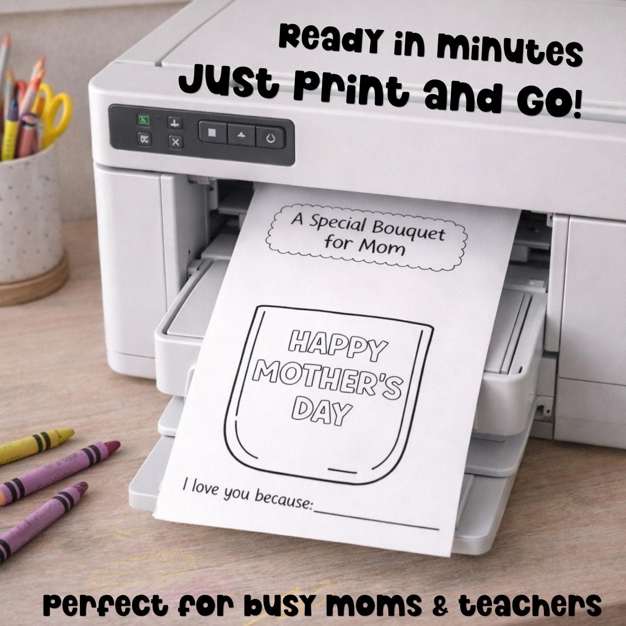 Printable kids Bible activity easy print and go Christian craft for Mother’s Day Sunday school homeschool lesson.