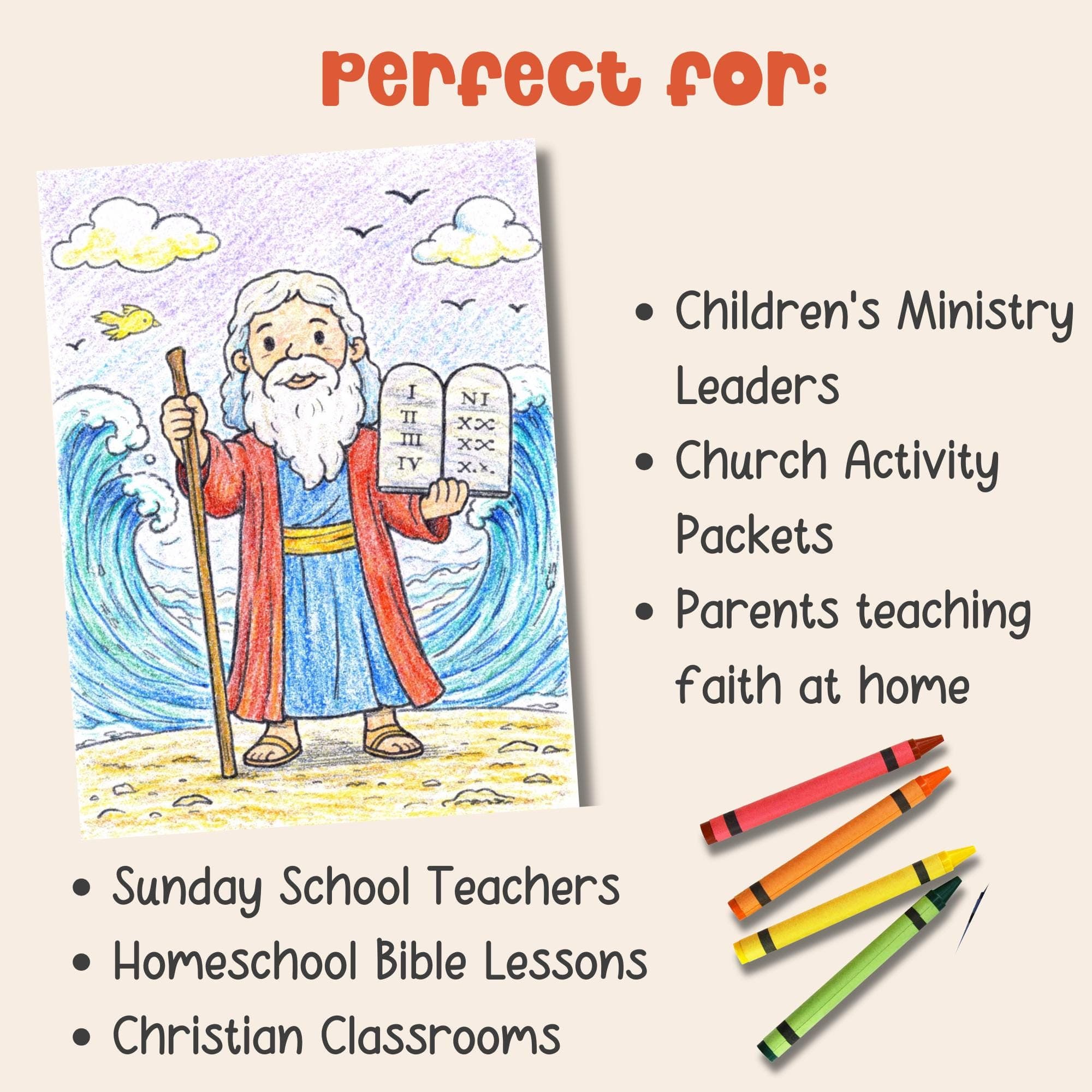Sunday school teacher homeschool Bible lesson printable children ministry teacher resource church activity packet Bible teachings for kids.
