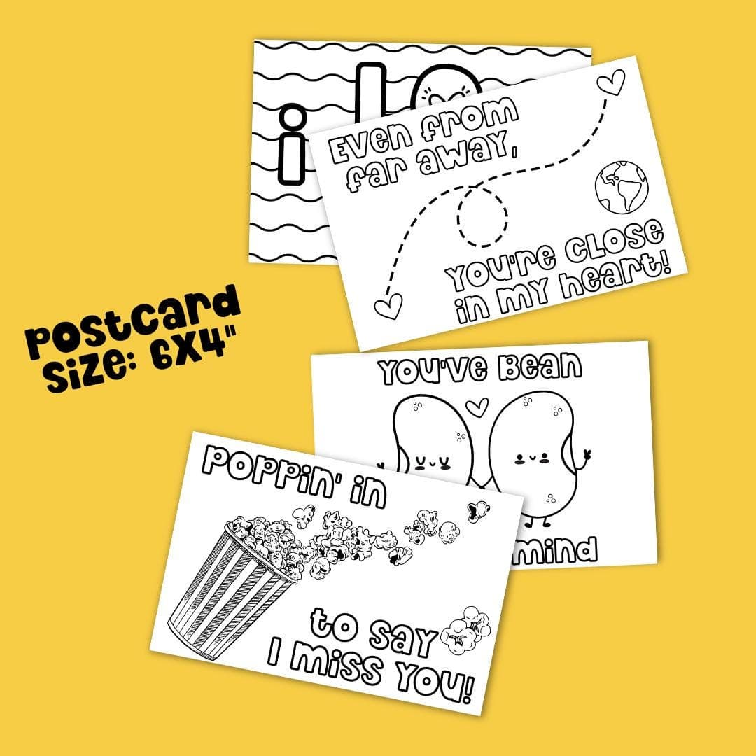 Coloring Postcard Pen Pal Mail