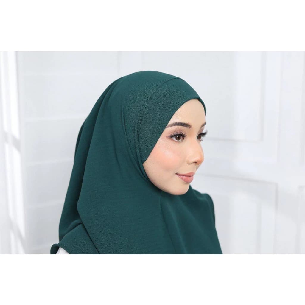 3X Instant Khimar Hijab Cey Crepe, Crease Resistant Tie Back Easy On - image 5