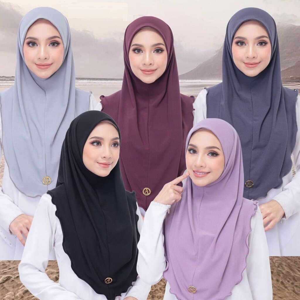 3X Instant Moscrepe Hijab | Drape Shawl, Ironless - image 2