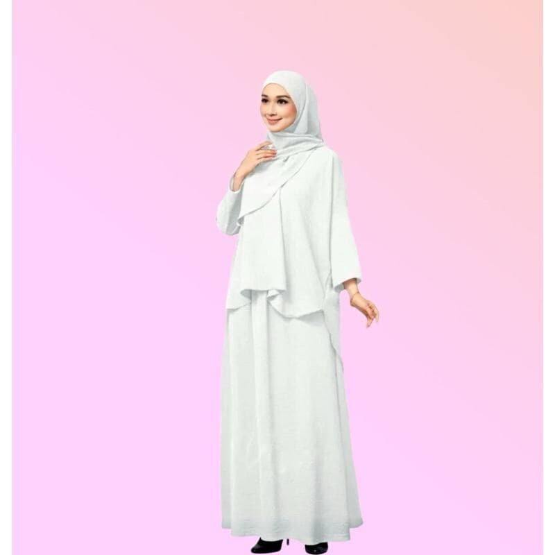 3-Piece AFIYAH SET Outfit – Blouse, Maxi Skirt & Ironless Hijab Sizes S–8XL Cey Fabric - image 5