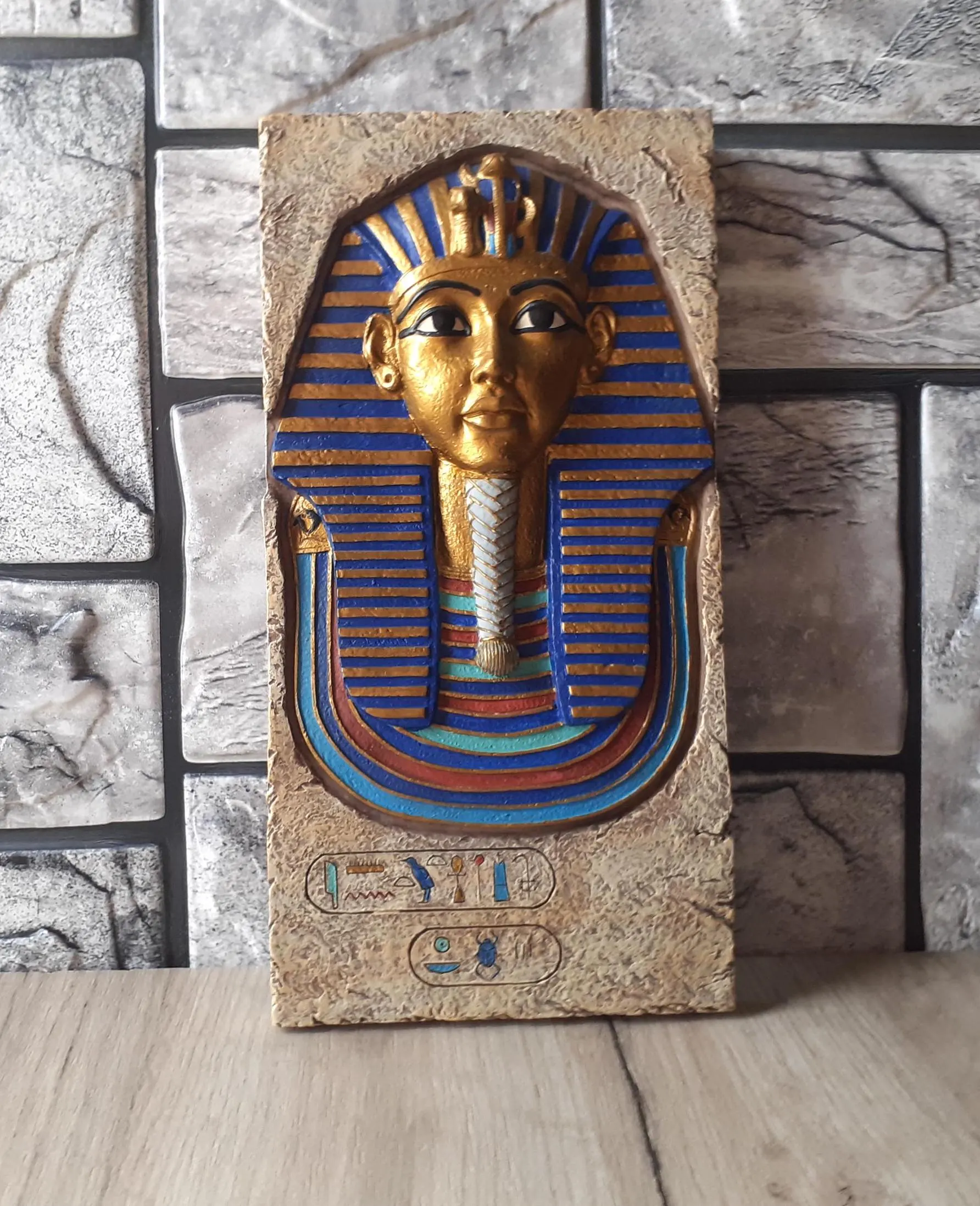 Tutankhamun Mask Stone Plaque, Egypt Art Decor, Collectible Figurine - image 4
