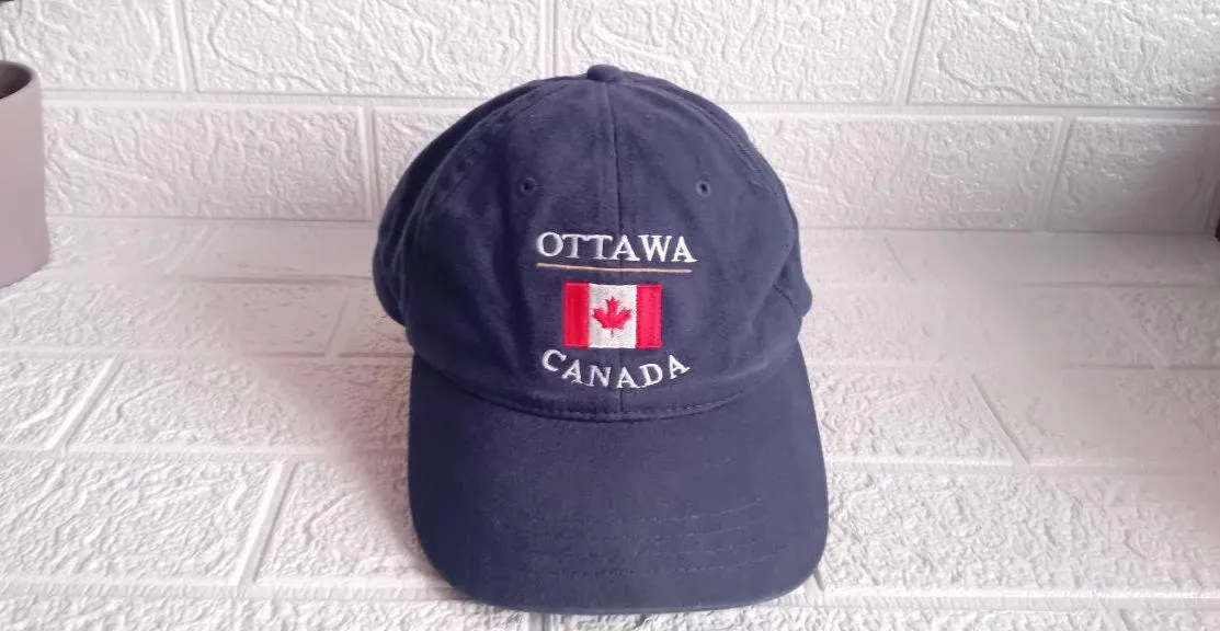 Dark Blue Ottawa Canada Baseball Cap, Collectible Gift, Travel Souvenir