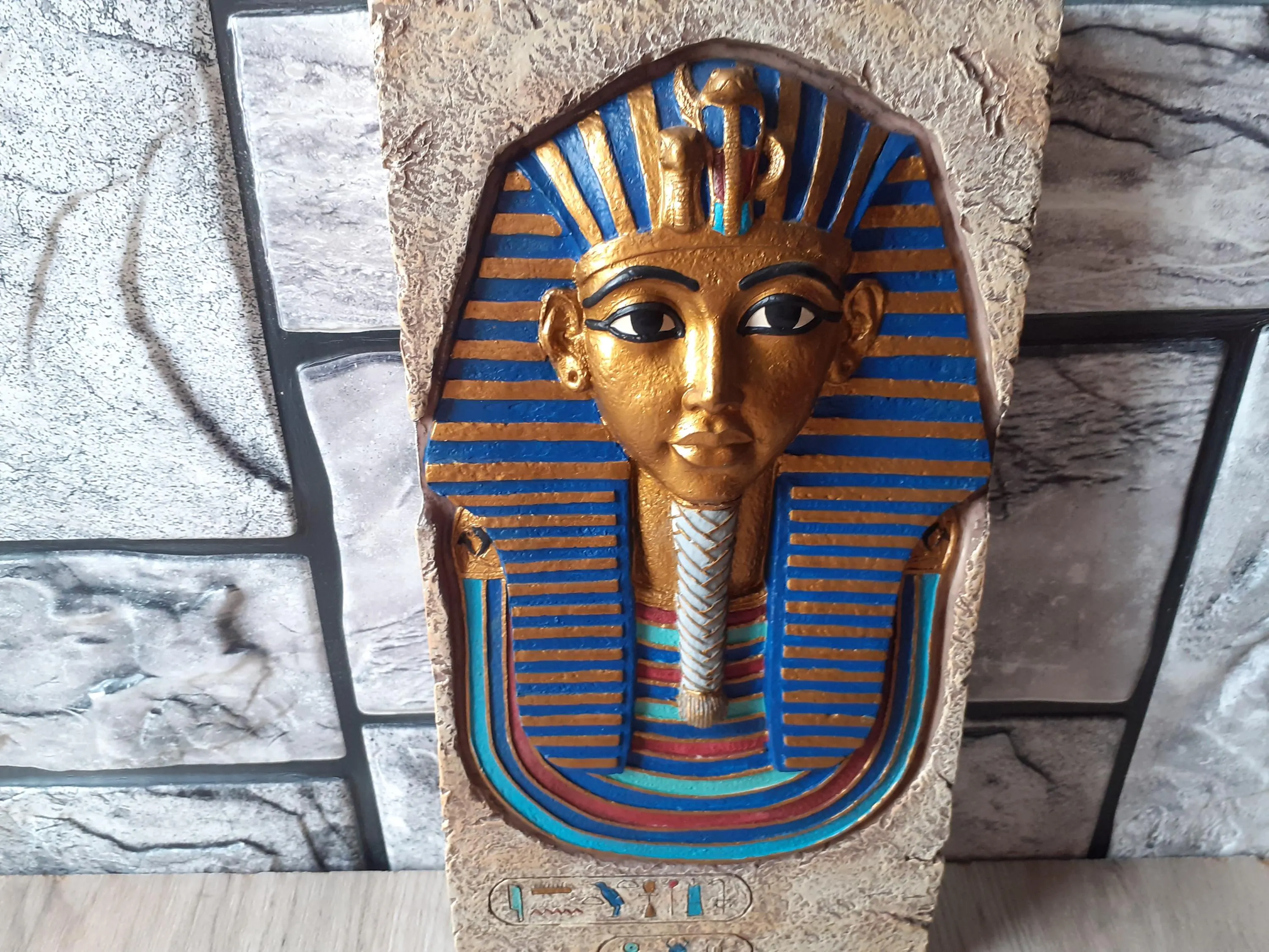 Tutankhamun Mask Stone Plaque, Egypt Art Decor, Collectible Figurine - image 5