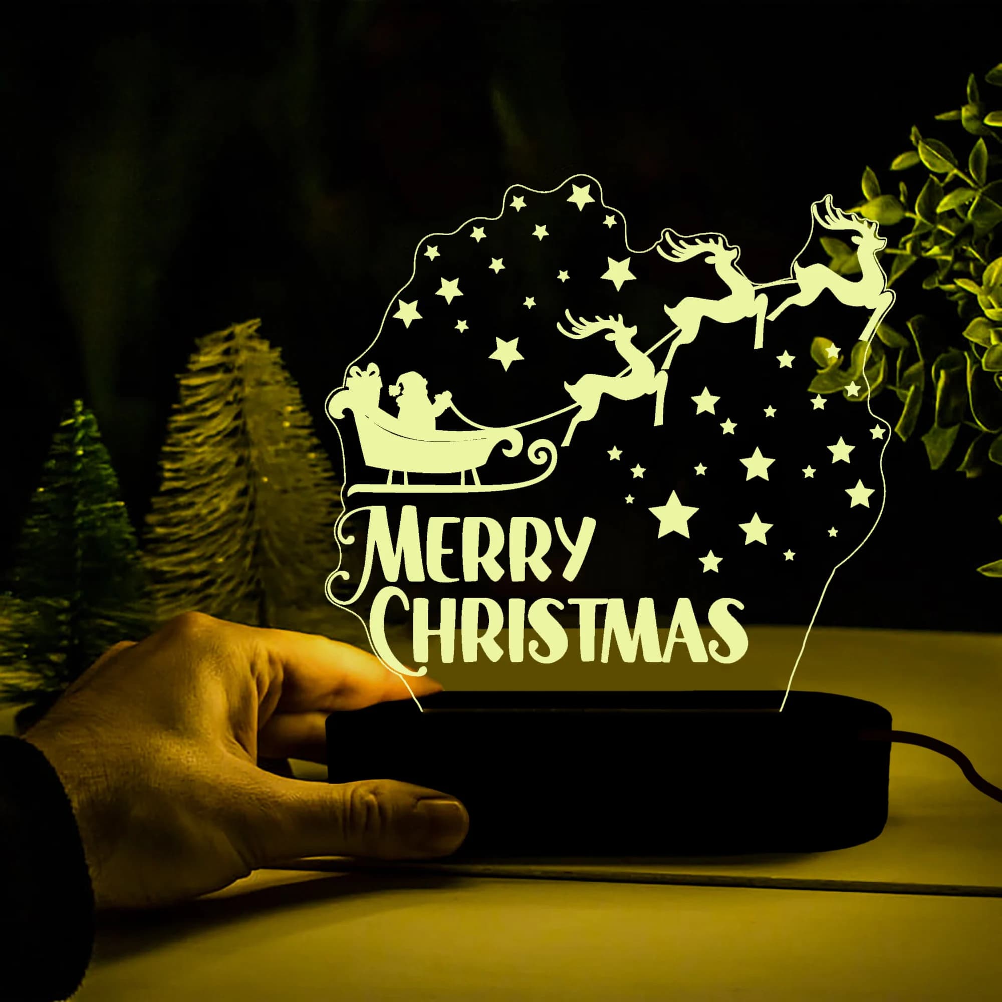 Custom Merry Christmas Night Light,Personalized Christmas Tree Night Lamp,Christmas Party,Holiday Season Decor,Christmas tree gift,xmas Gift