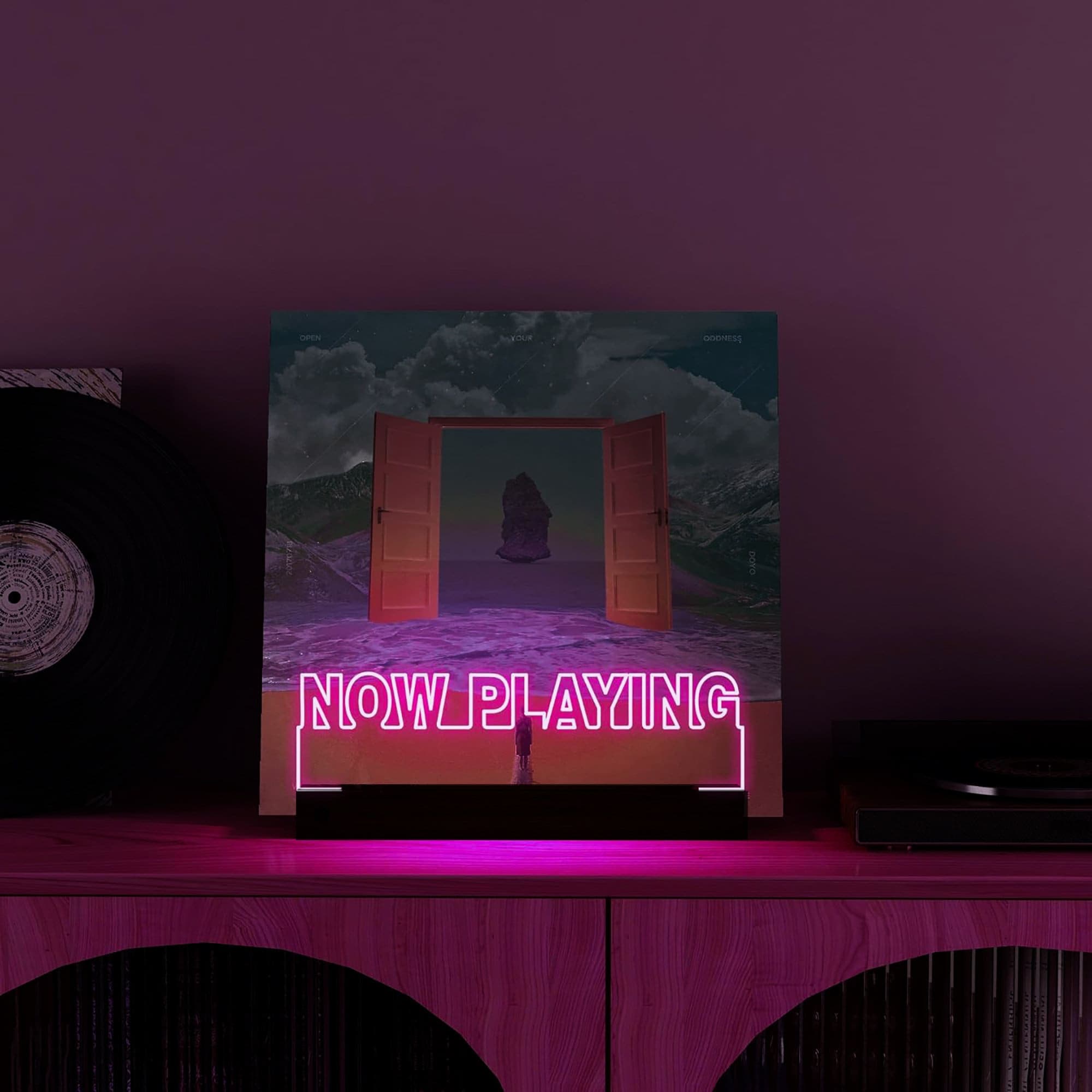 Now Playing Record Holder Stand Christmas Gift,Now Spinning Vinyl Record Display,RGB Table Top Record Holder,music lovers Gift,birthday gift - image 4