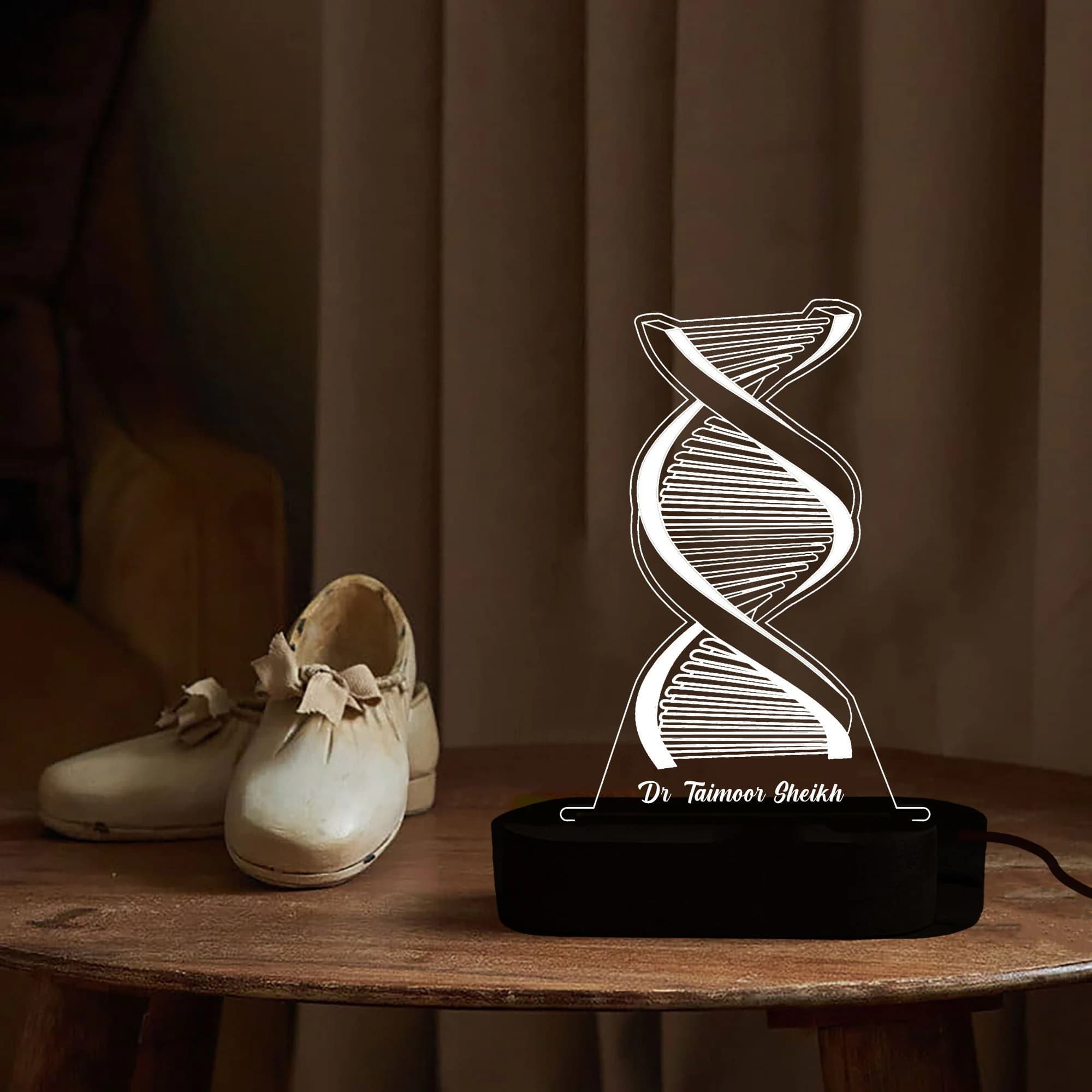 Personalized DNA Science Molecule Night Light,Custom Helix Pendant,Perfect Medical Grad Gift,doctor,Nurse,Microbiology,Biomedical,Chemistry