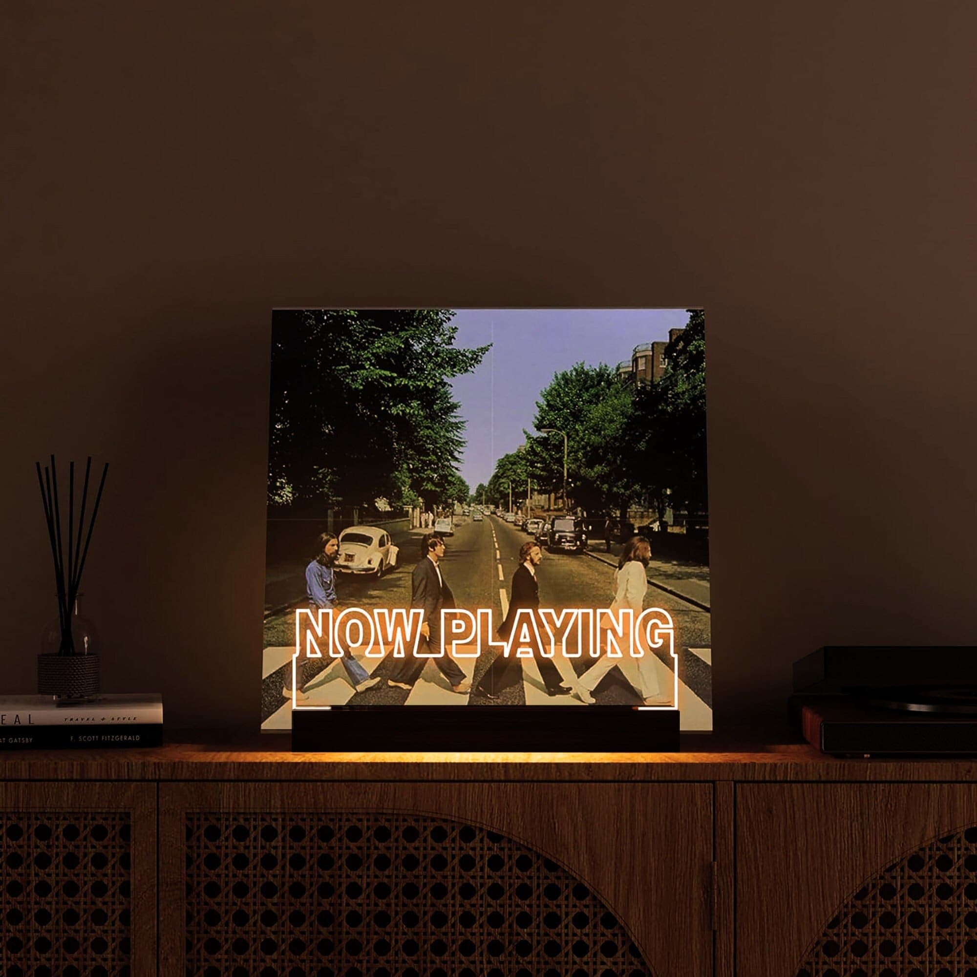 Now Playing Record Holder Stand Christmas Gift,Now Spinning Vinyl Record Display,RGB Table Top Record Holder,music lovers Gift,birthday gift