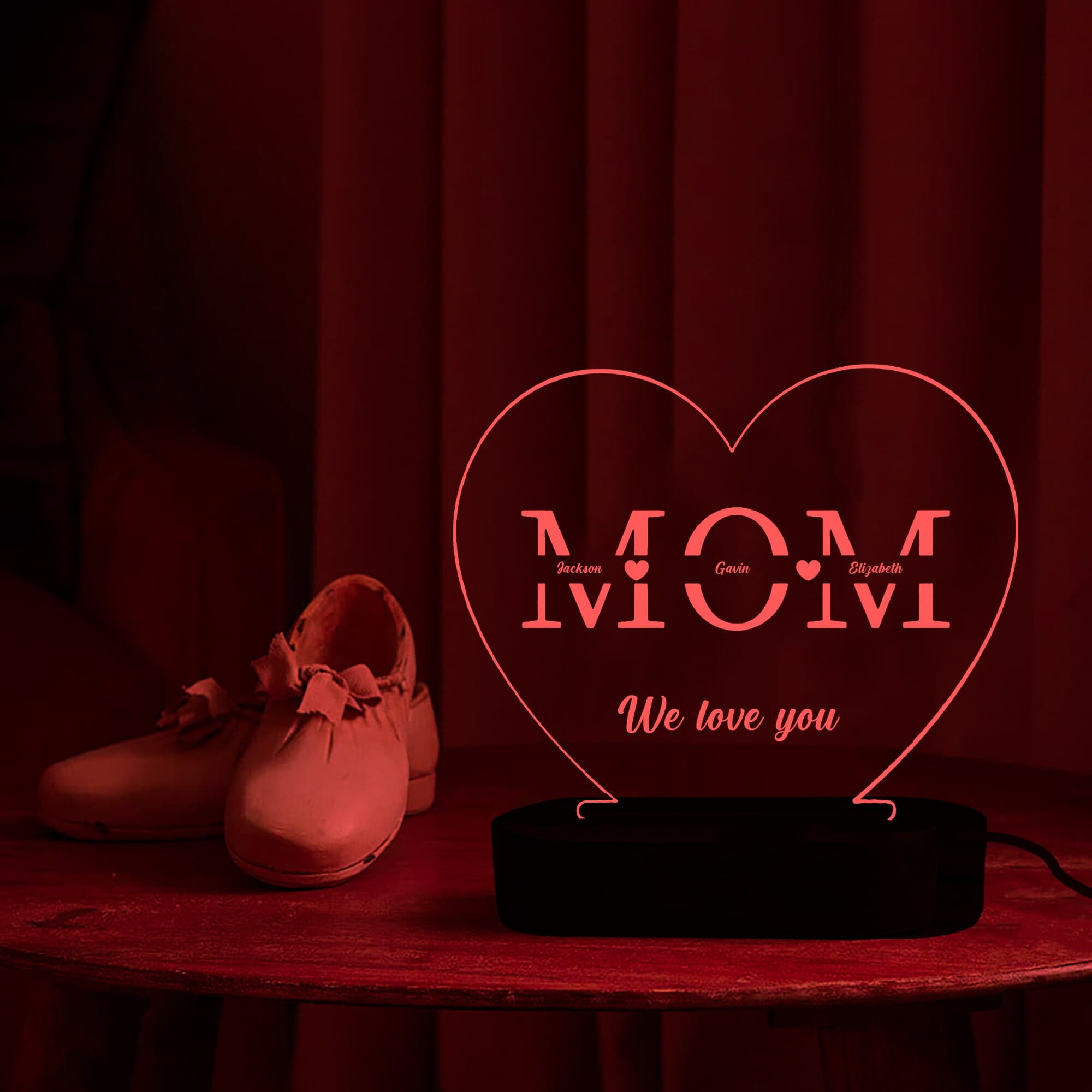 Personalized Gift for Mom,Custom Kids Names,Gift Idea for Mom,Mother's Day Gift,,Custom Mom Night Light, Custom Mother's Day Gifts From kids - image 3